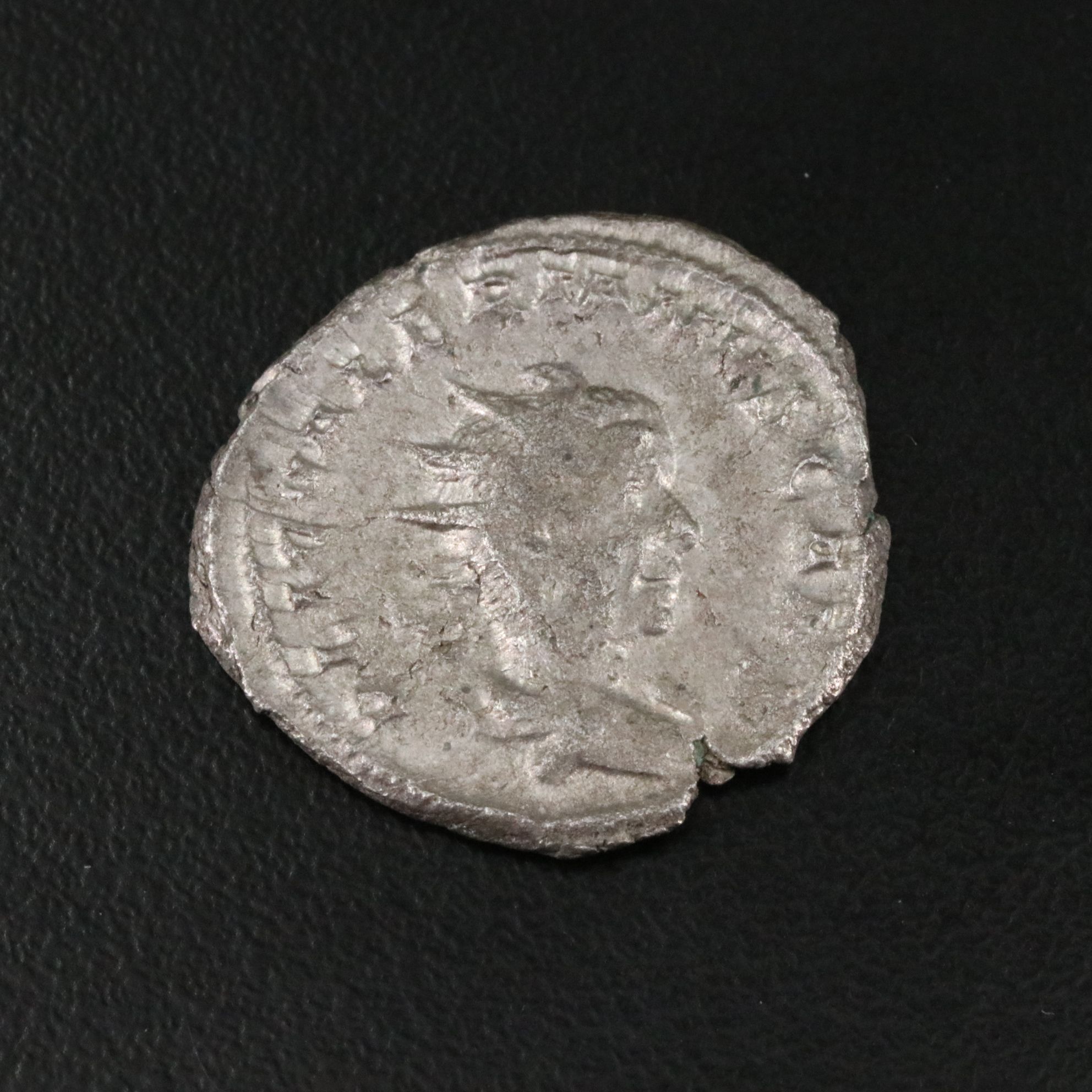 Ancient Roman Imperial AR Antoninianus Coin of Valerian II, ca. 254 A.D.