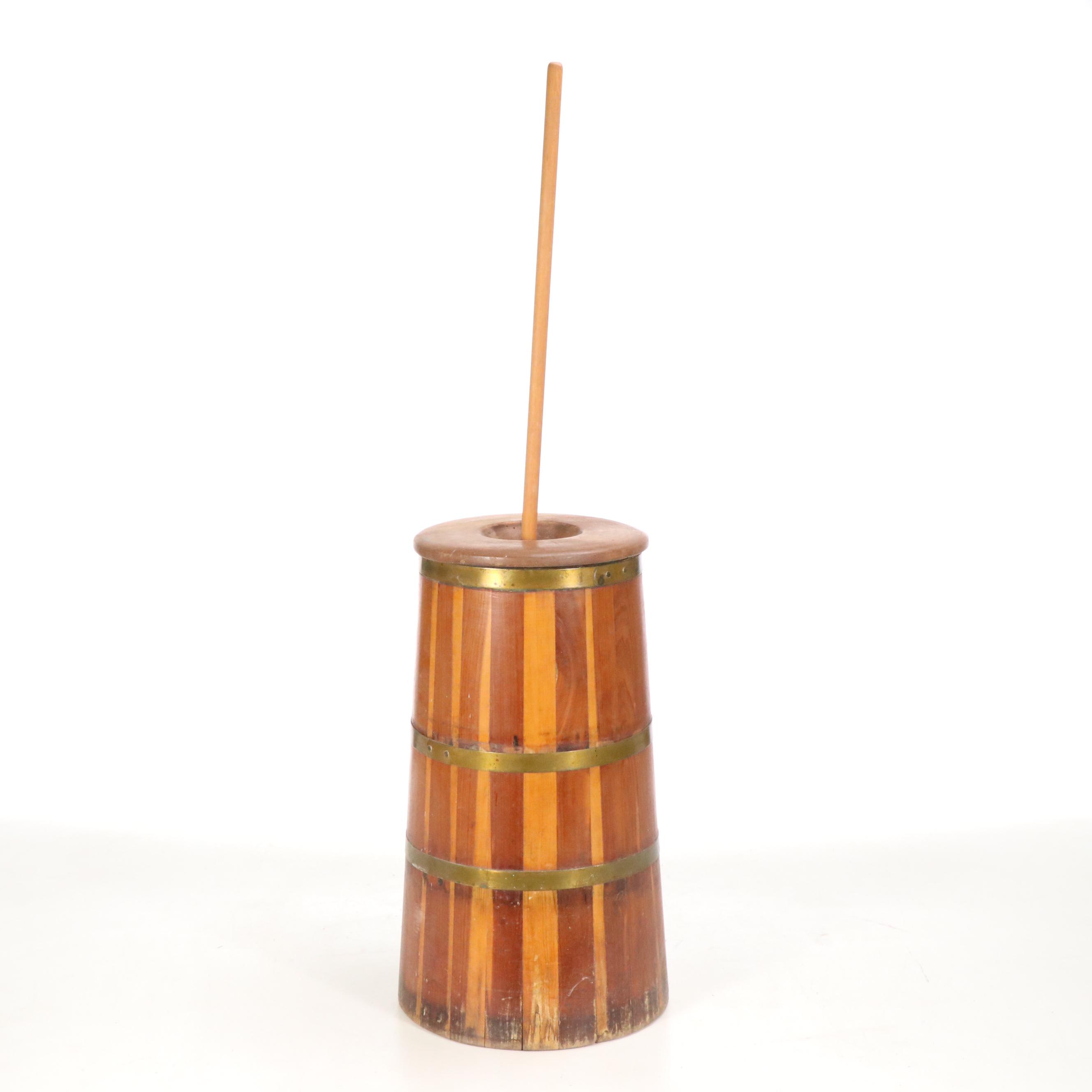 American Primitive Style Butter Churn, Mid to Late 20th Century