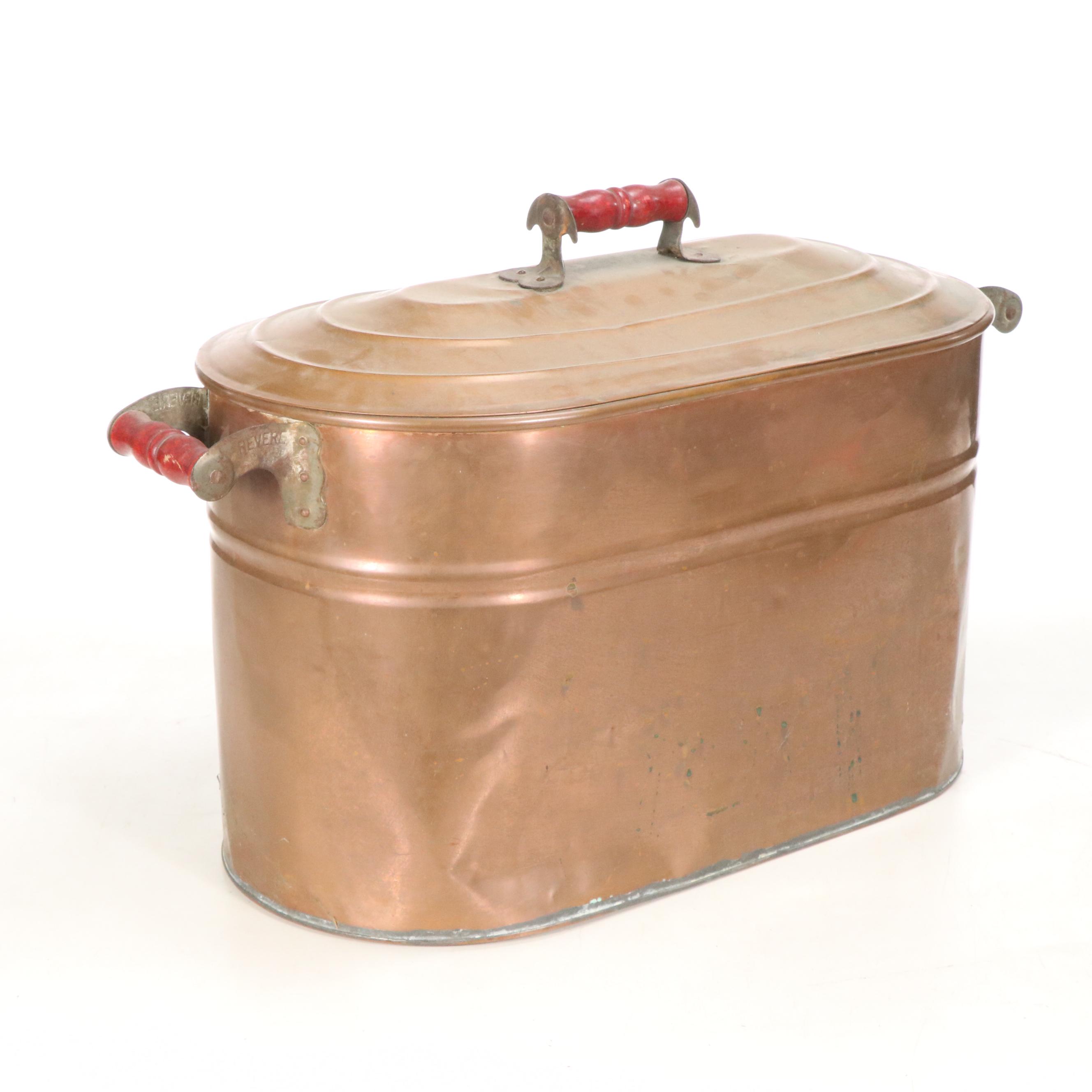 Revere Copper Boiler Wash Tub with Cover