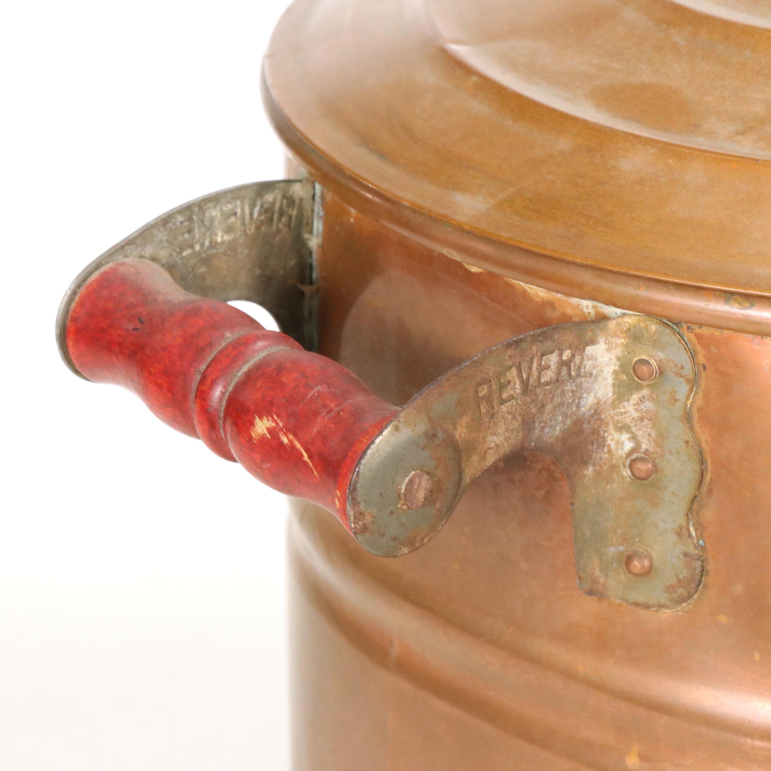 Revere Copper Boiler Wash Tub with Cover