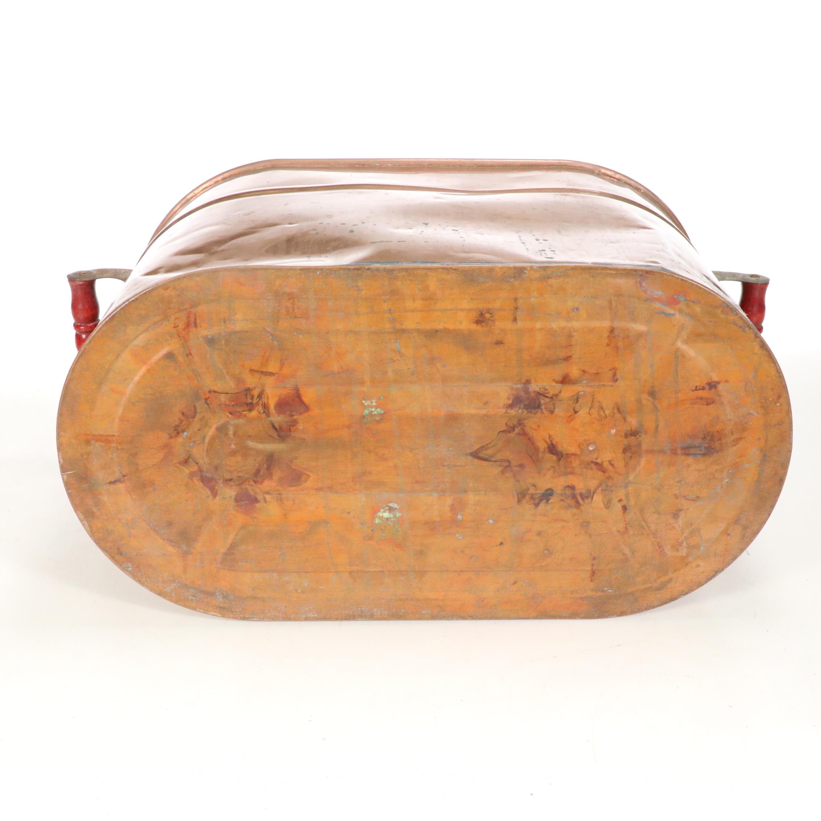 Revere Copper Boiler Wash Tub with Cover