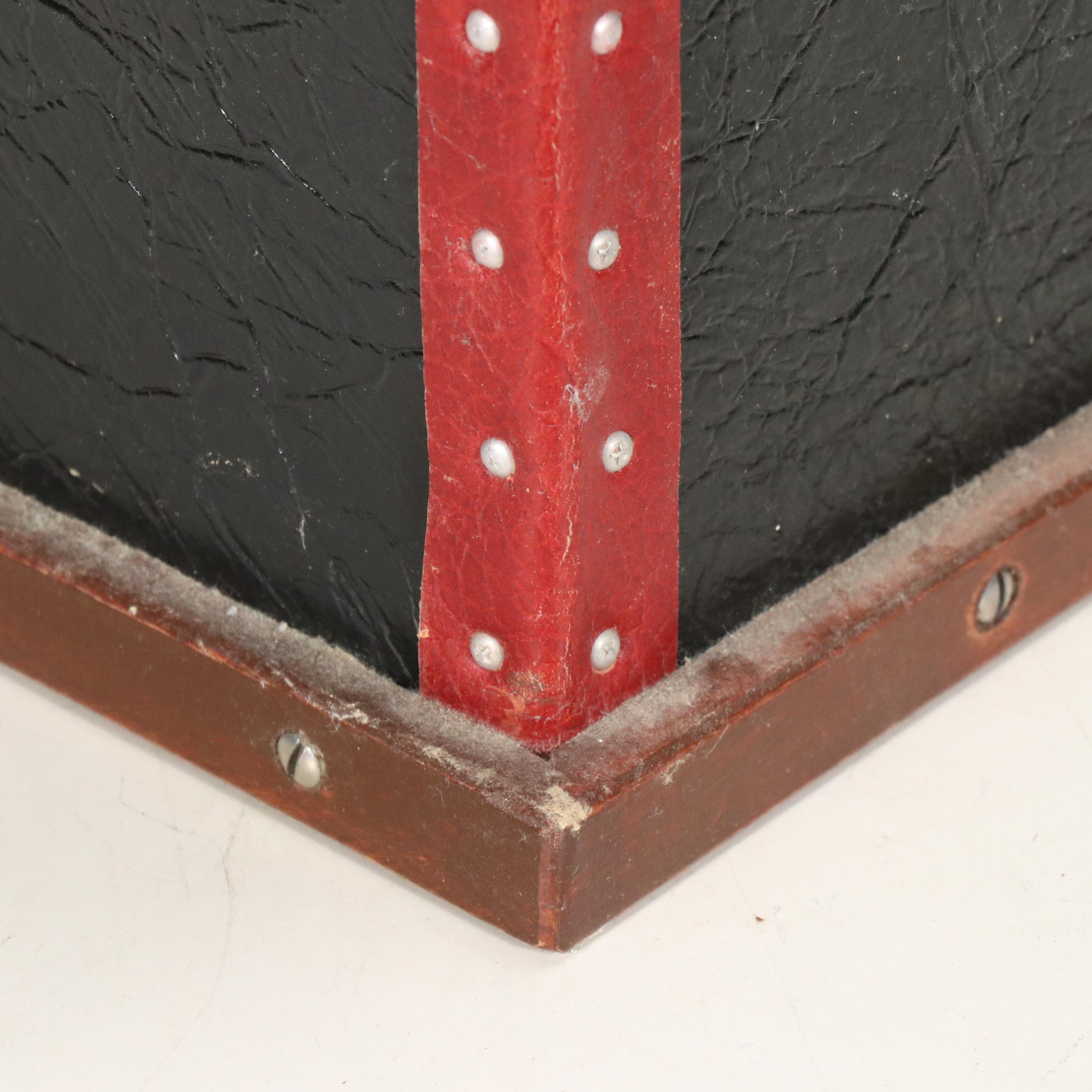 Richard C. Higgins Victorian Style Dome Top Trunk Shaped Box, 1987