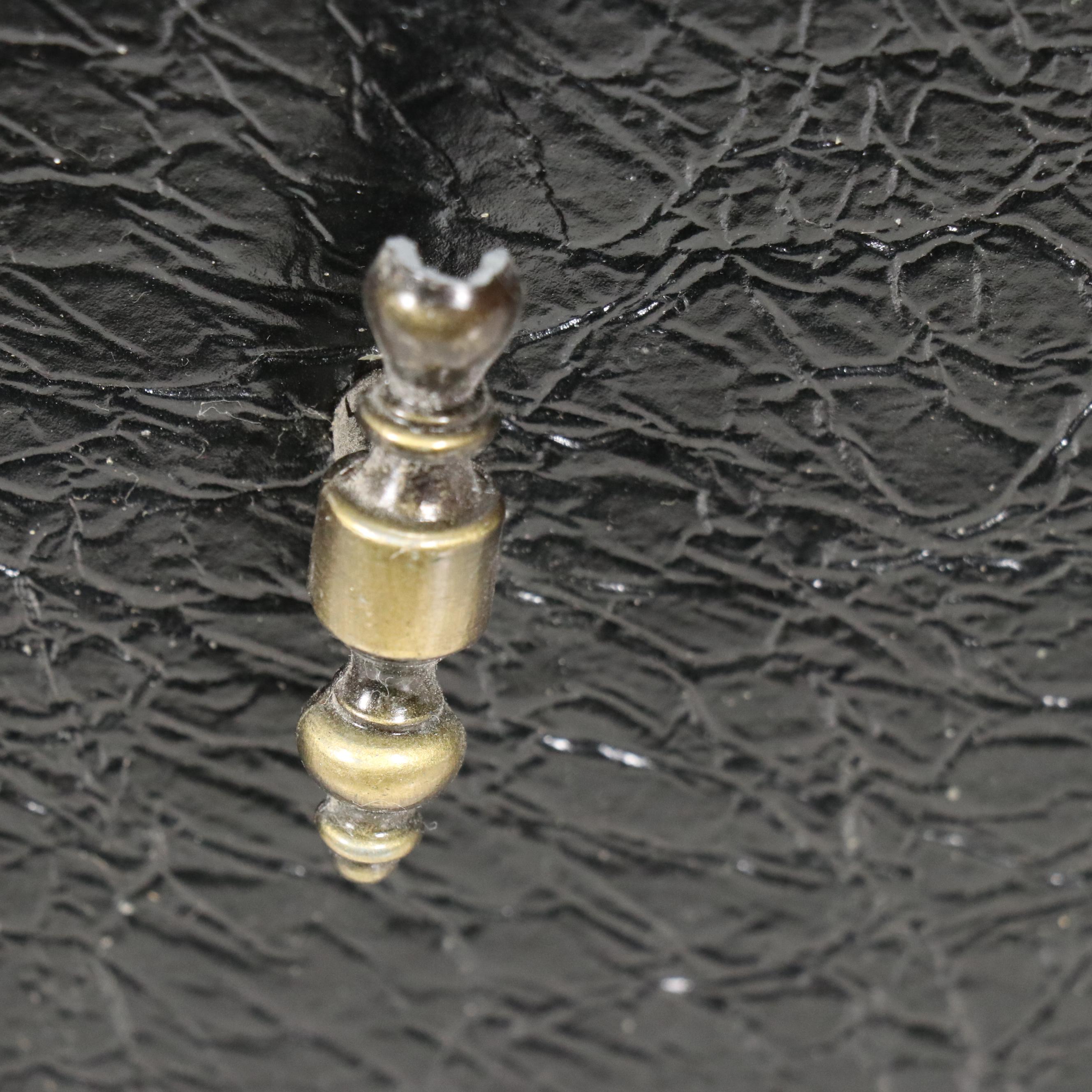 Richard C. Higgins Victorian Style Dome Top Trunk Shaped Box, 1987