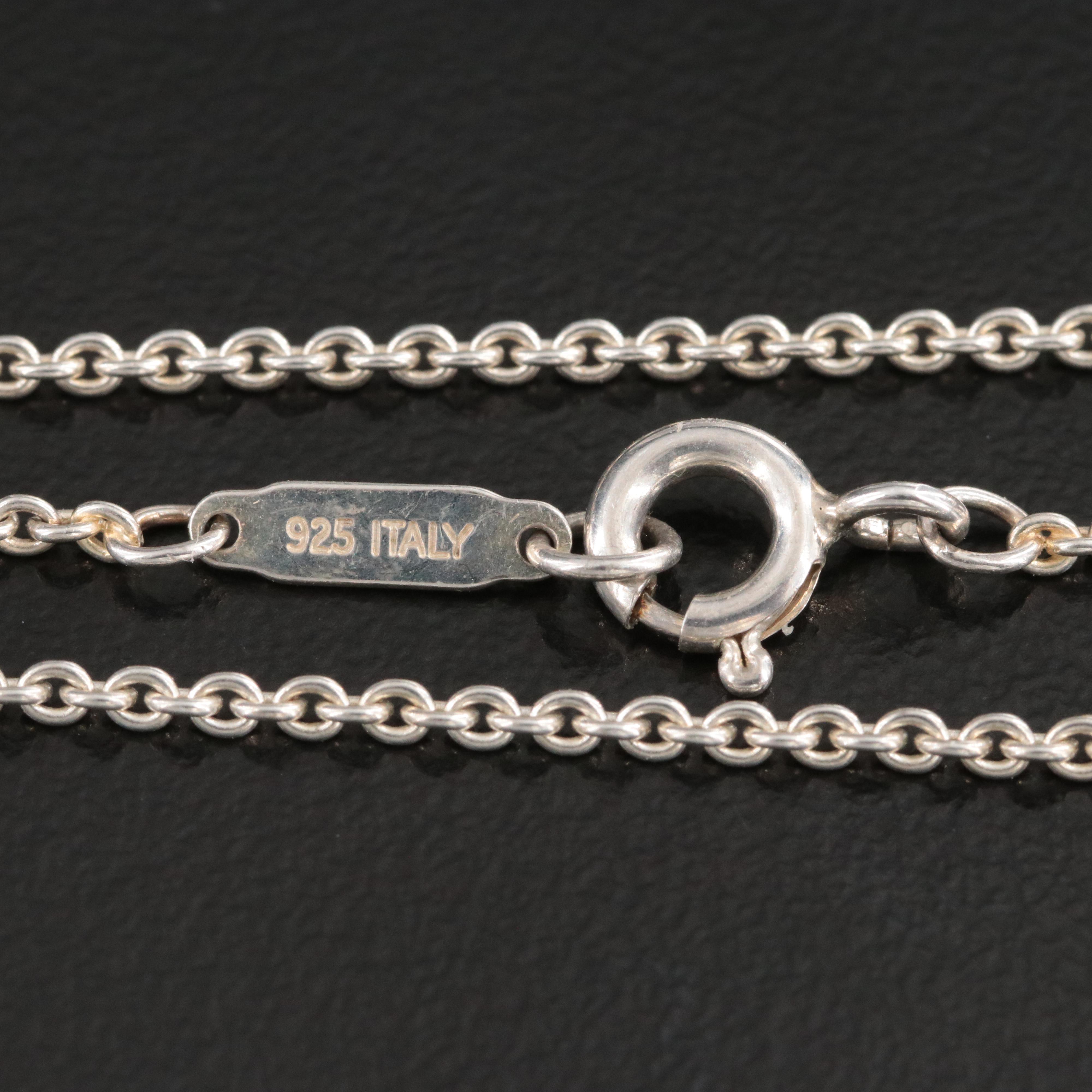 Tiffany & Co. Atlas Sterling Bar Pendant Necklace