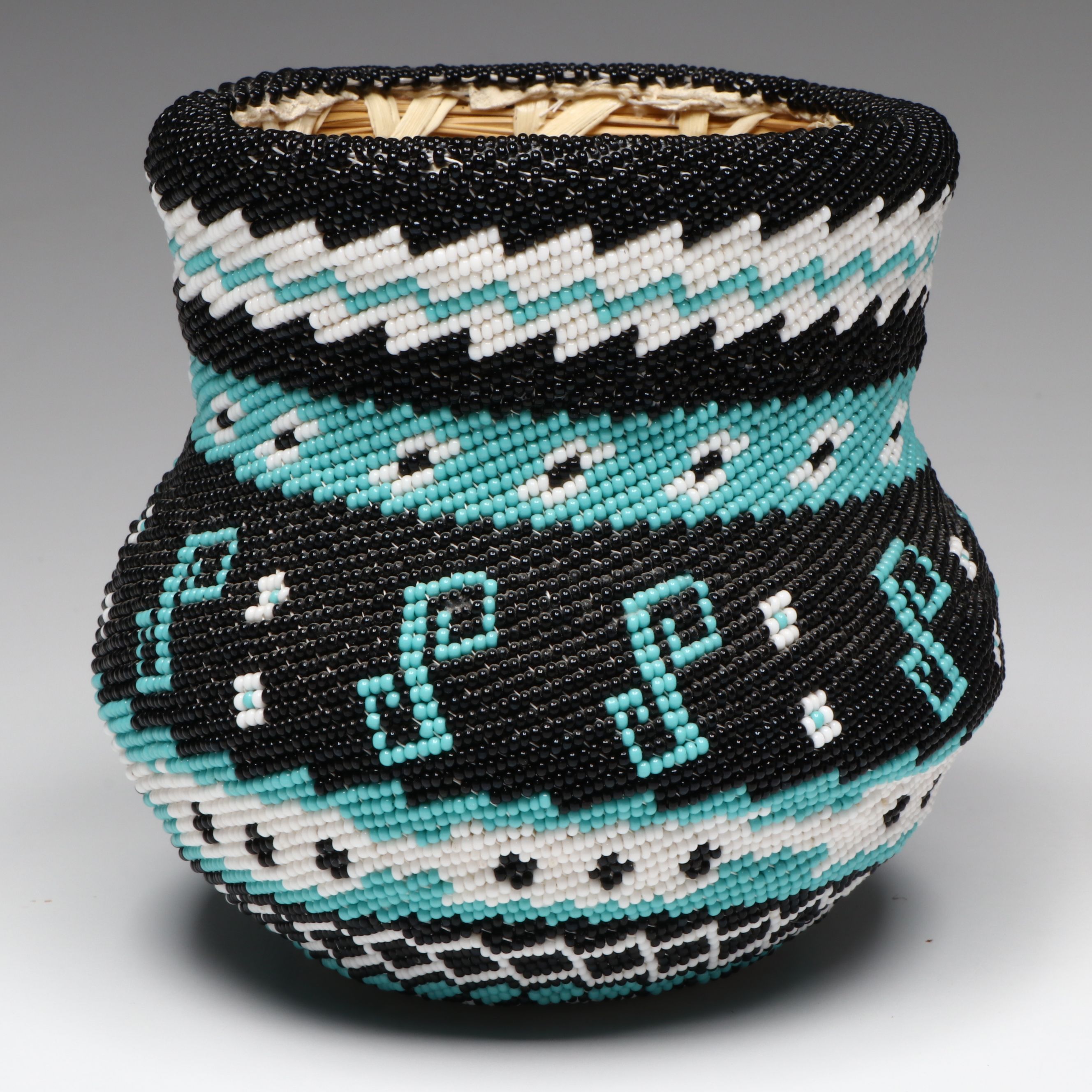 David Willie and Myra Begay Beaded Diné (Navajo) Baskets