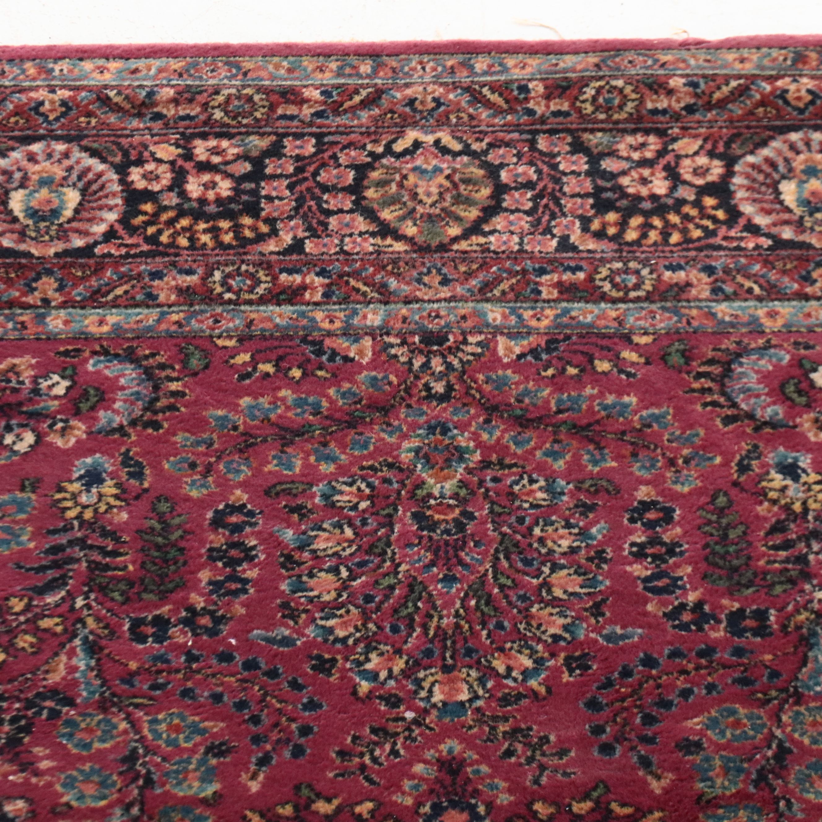 8'7 x 12' Hand-Knotted Persian Sarouk Room-Sized Rug