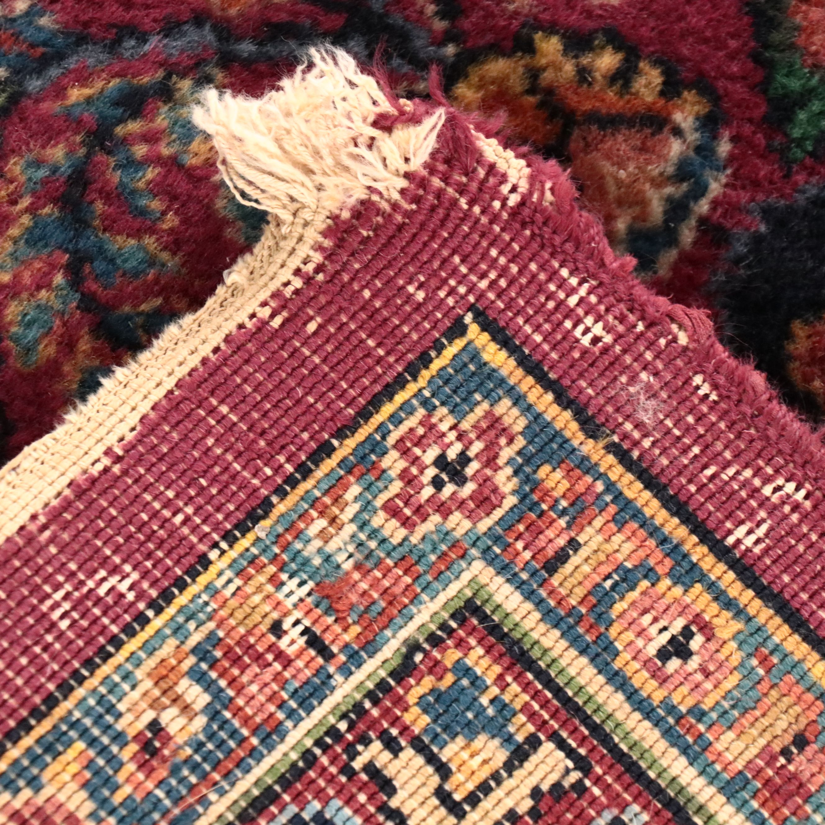 8'7 x 12' Hand-Knotted Persian Sarouk Room-Sized Rug