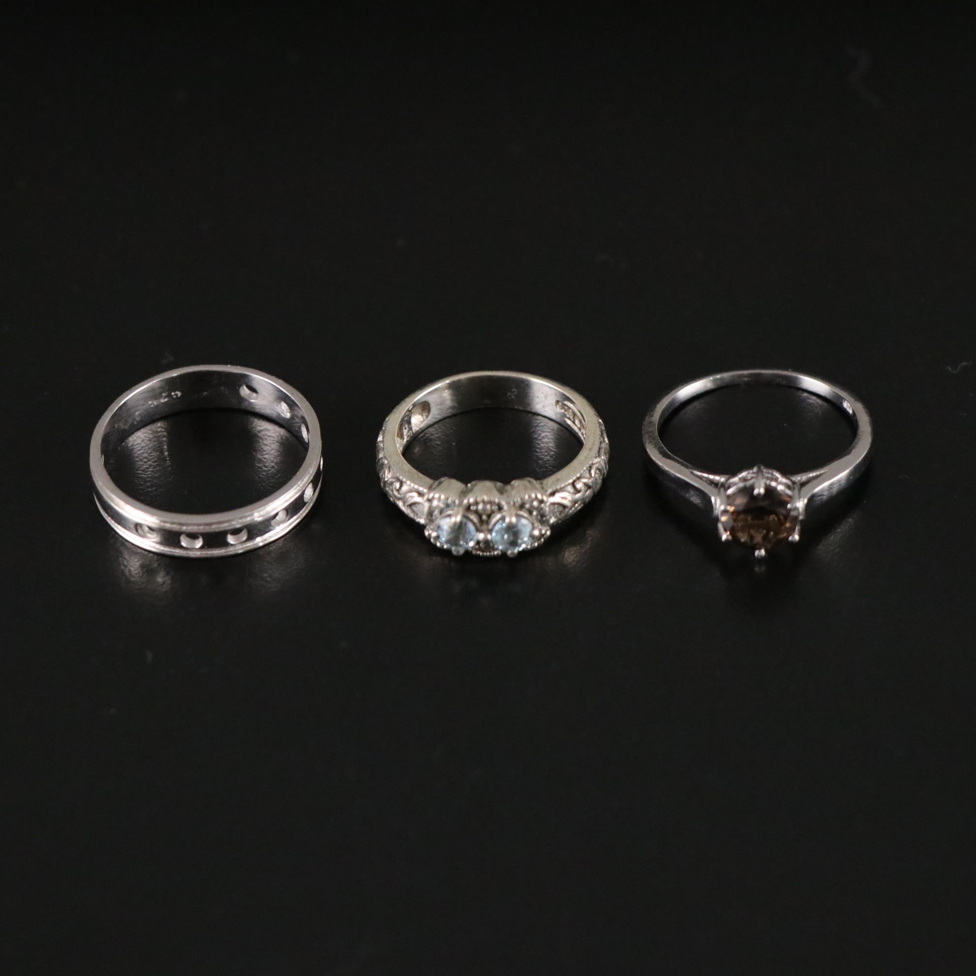 14 Assorted Sterling Silver Rings, Necklaces and Earrings