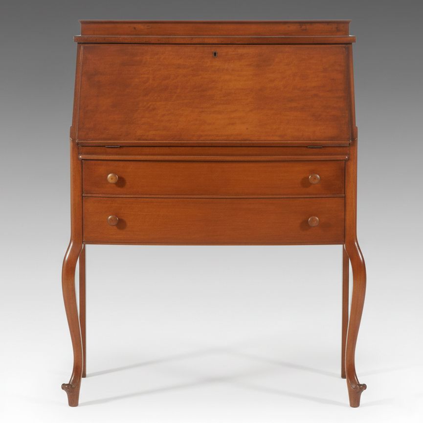 Classical Style Mahogany Slant Front Desk, Late 19th/Early 20th Century