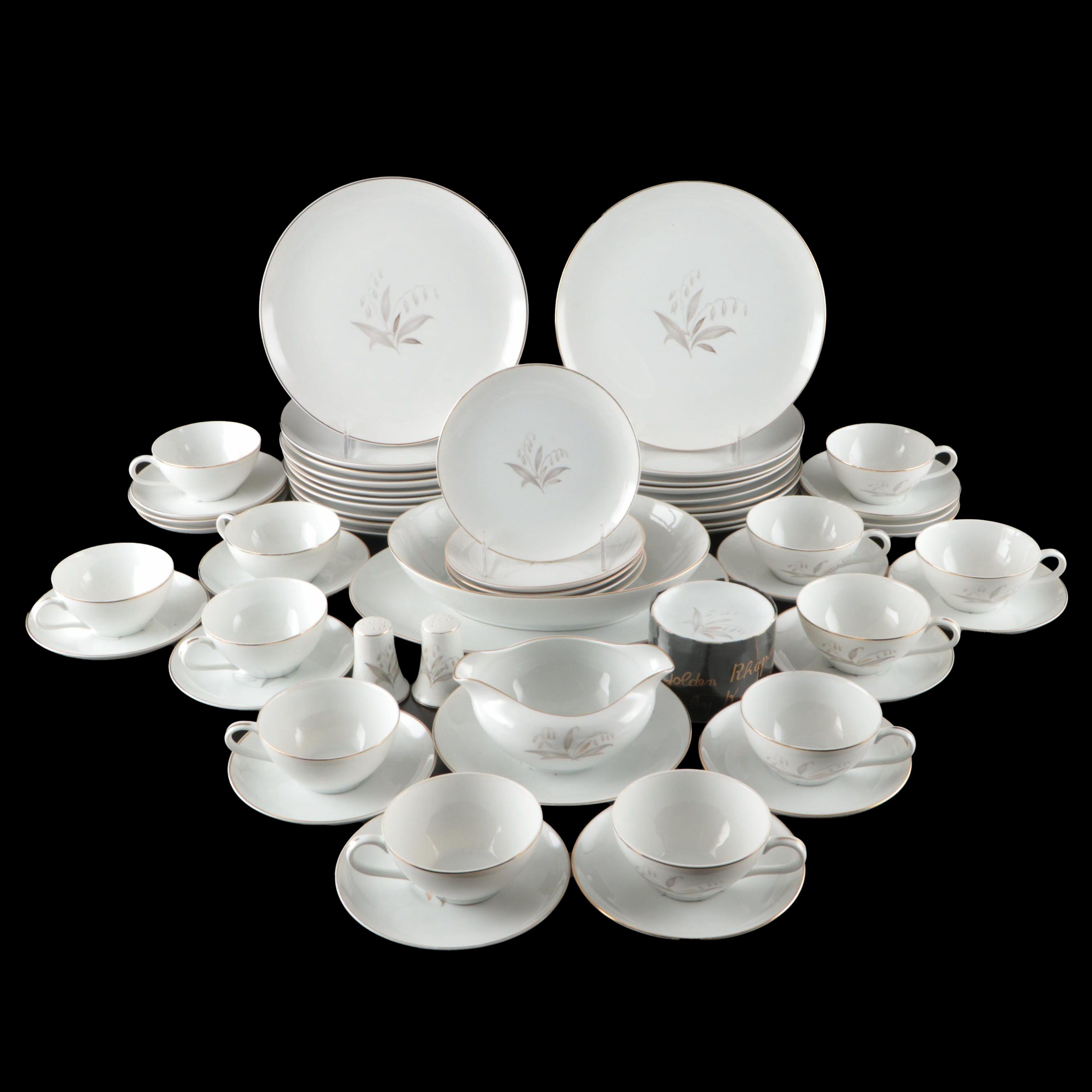 Kaysons "Golden Rhapsody" Dinnerware with Serving Dishes