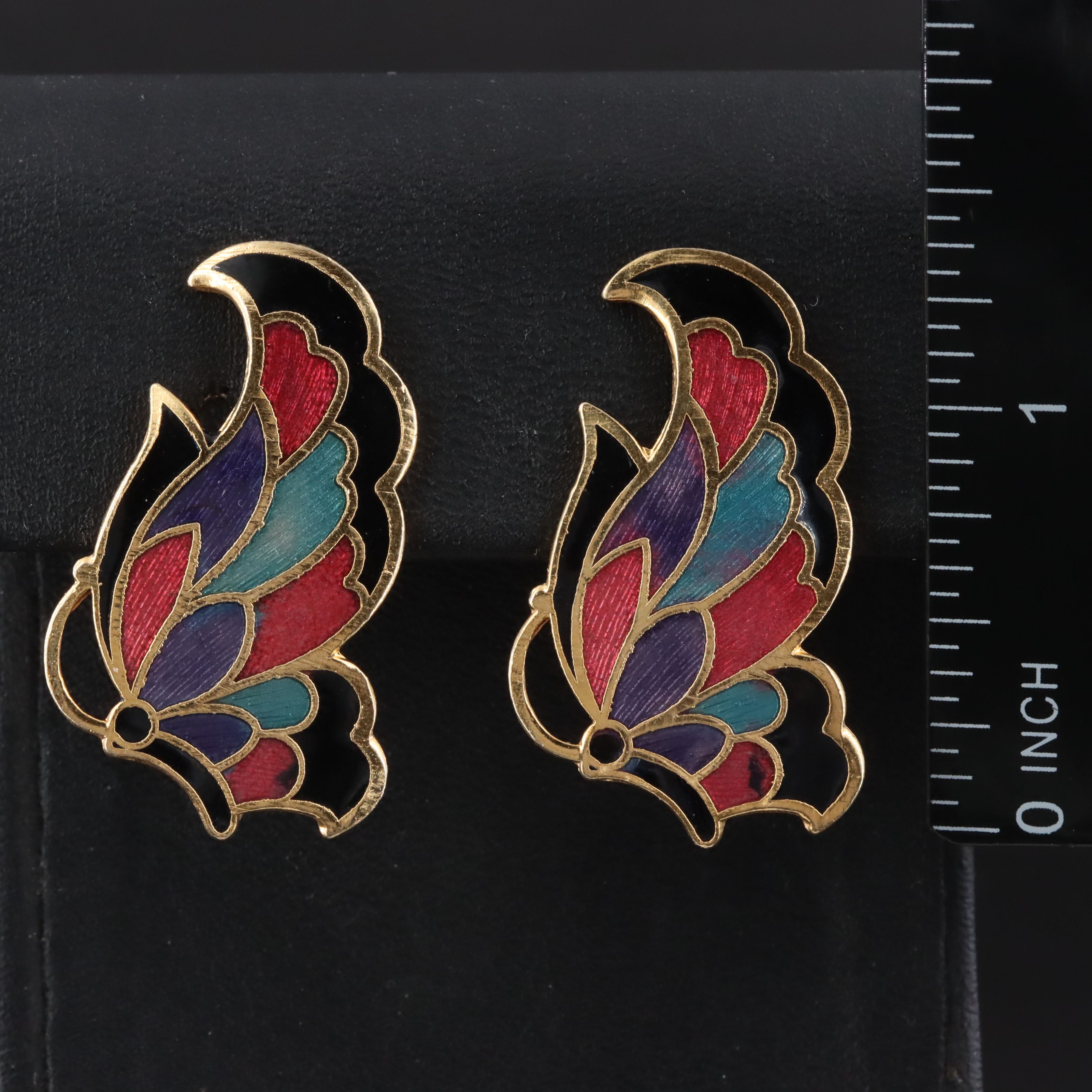 Enamel Butterfly Earrings