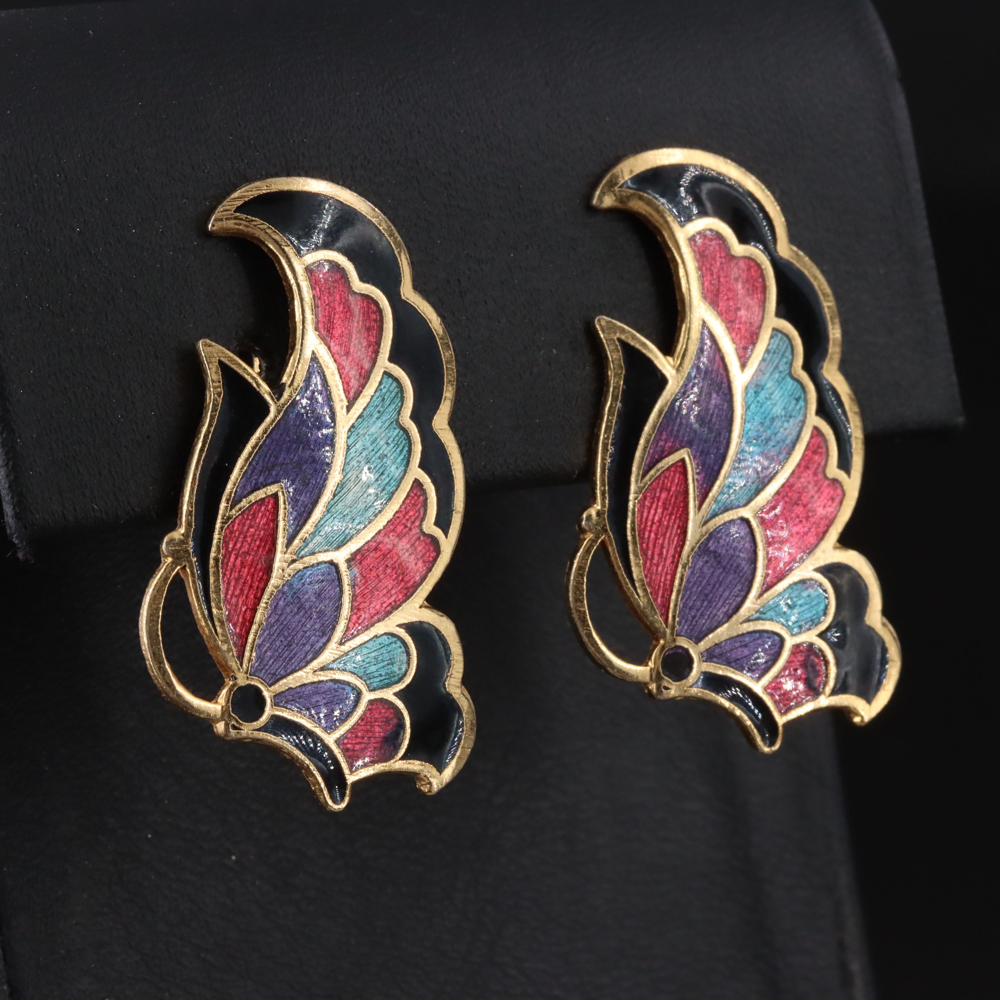 Enamel Butterfly Earrings