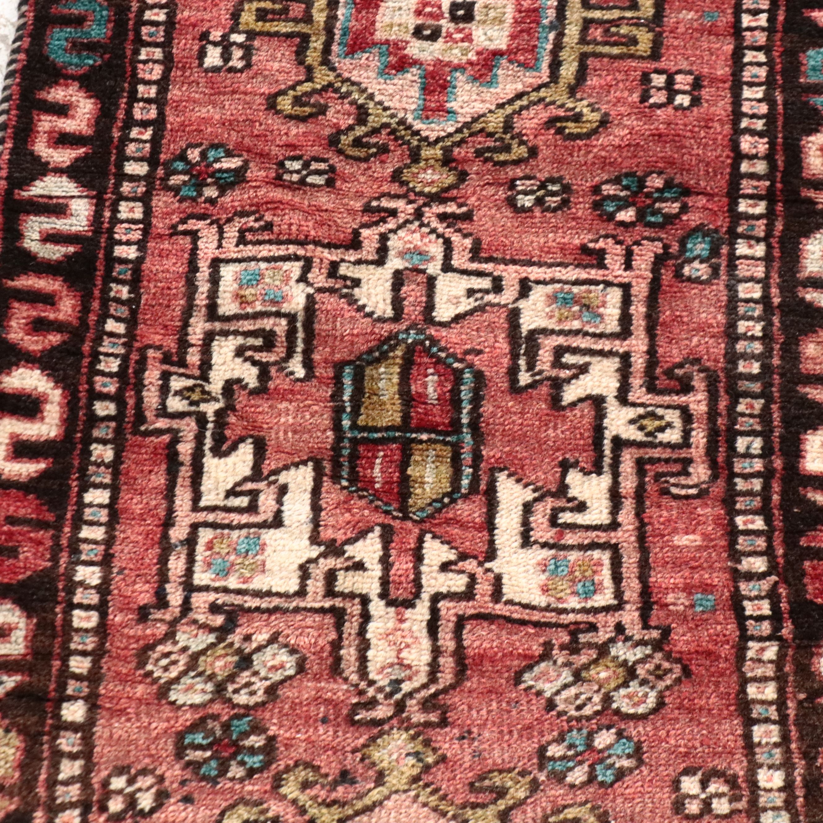 1'8 x 5'5 Hand-Knotted Persian Karaja Accent Rug