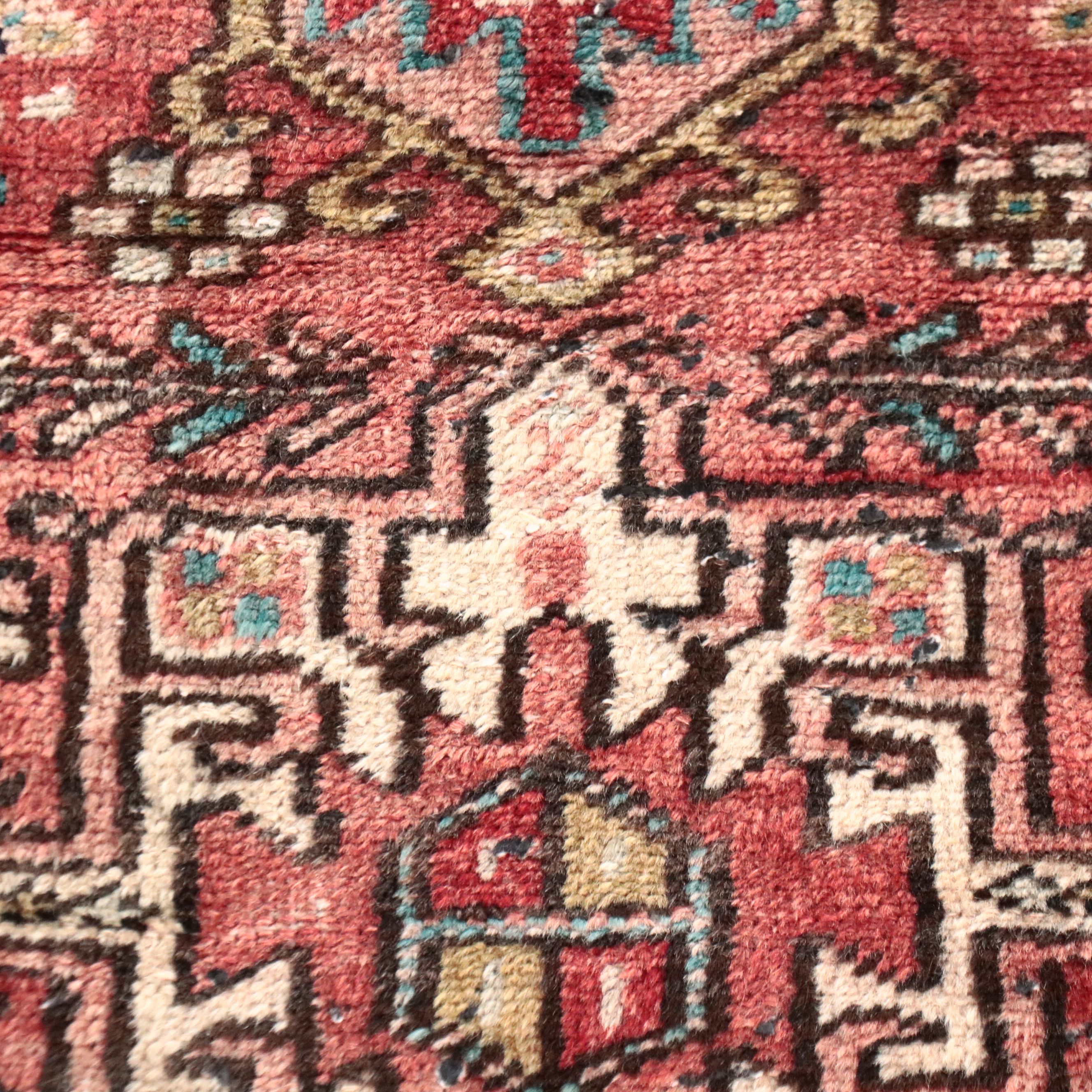 1'8 x 5'5 Hand-Knotted Persian Karaja Accent Rug