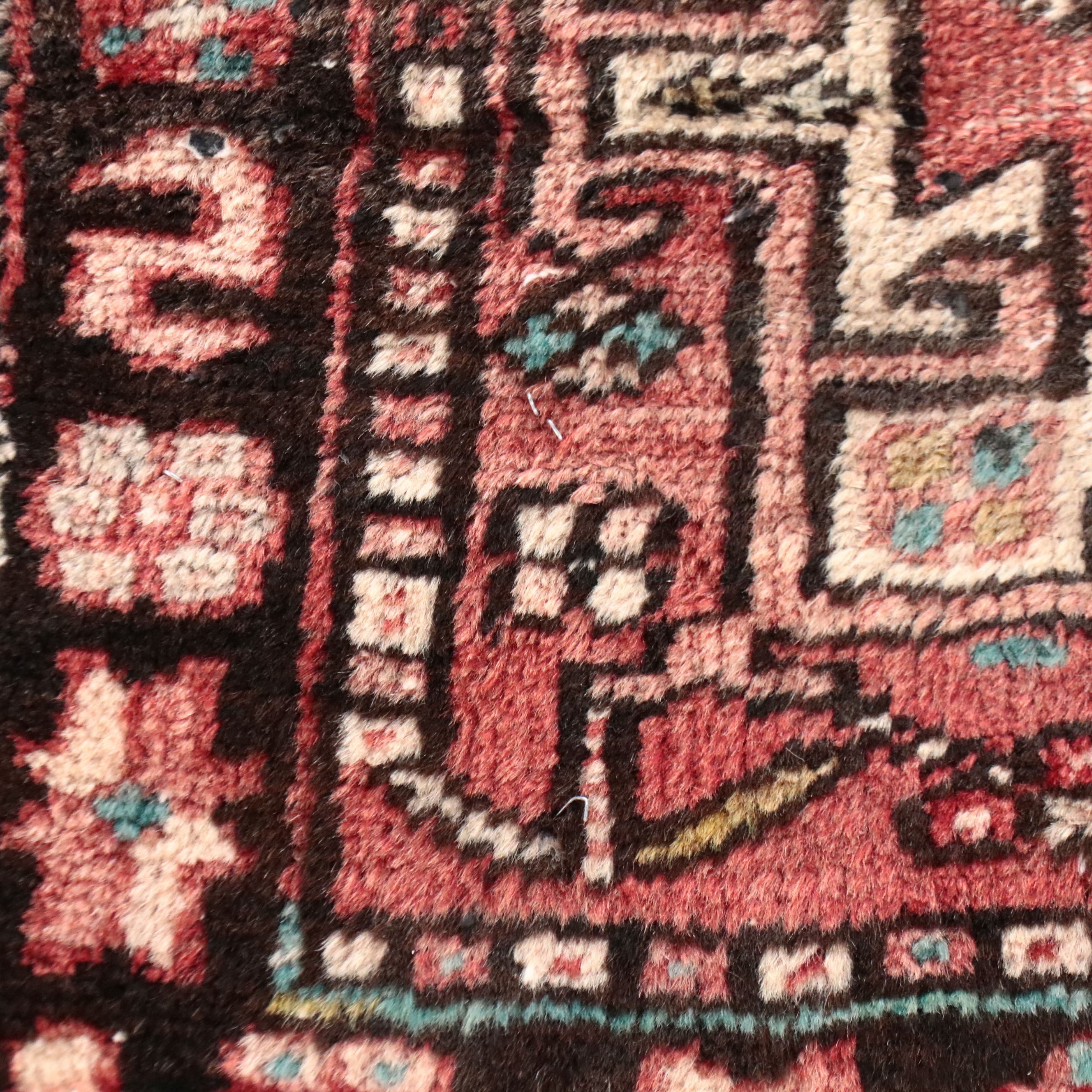 1'8 x 5'5 Hand-Knotted Persian Karaja Accent Rug