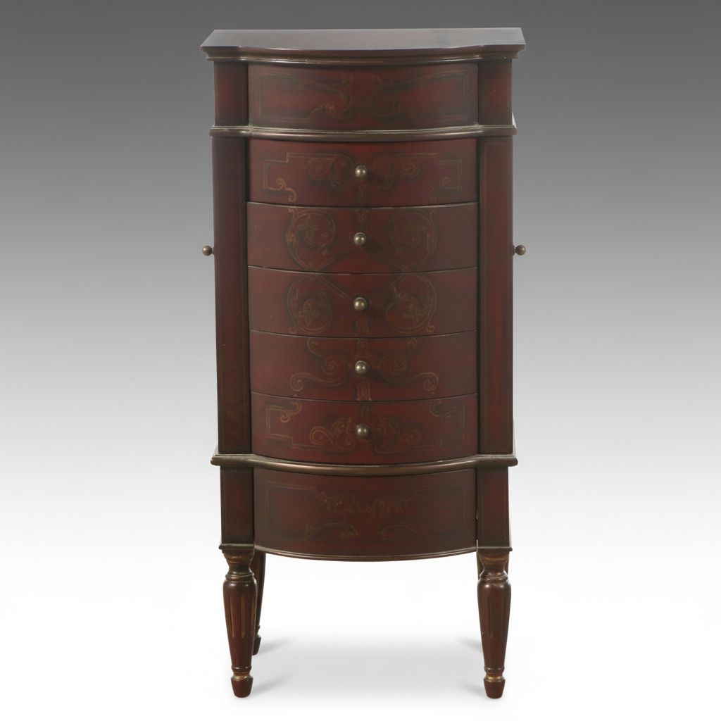 Edwardian Style Decorated Lingerie Chest with Jewelry Storage