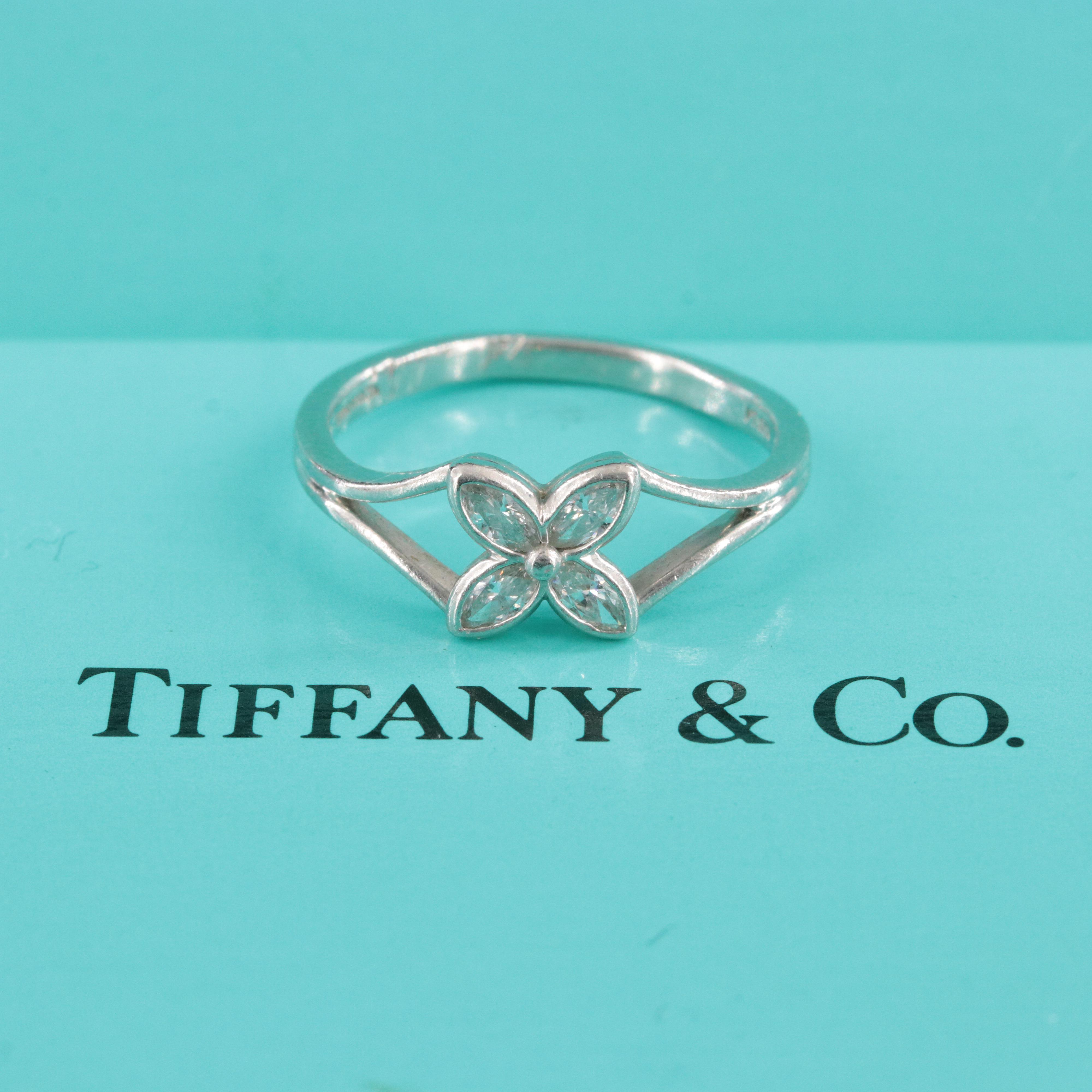 Tiffany & Co. Victoria Platinum and 0.32 CTW Diamond Ring
