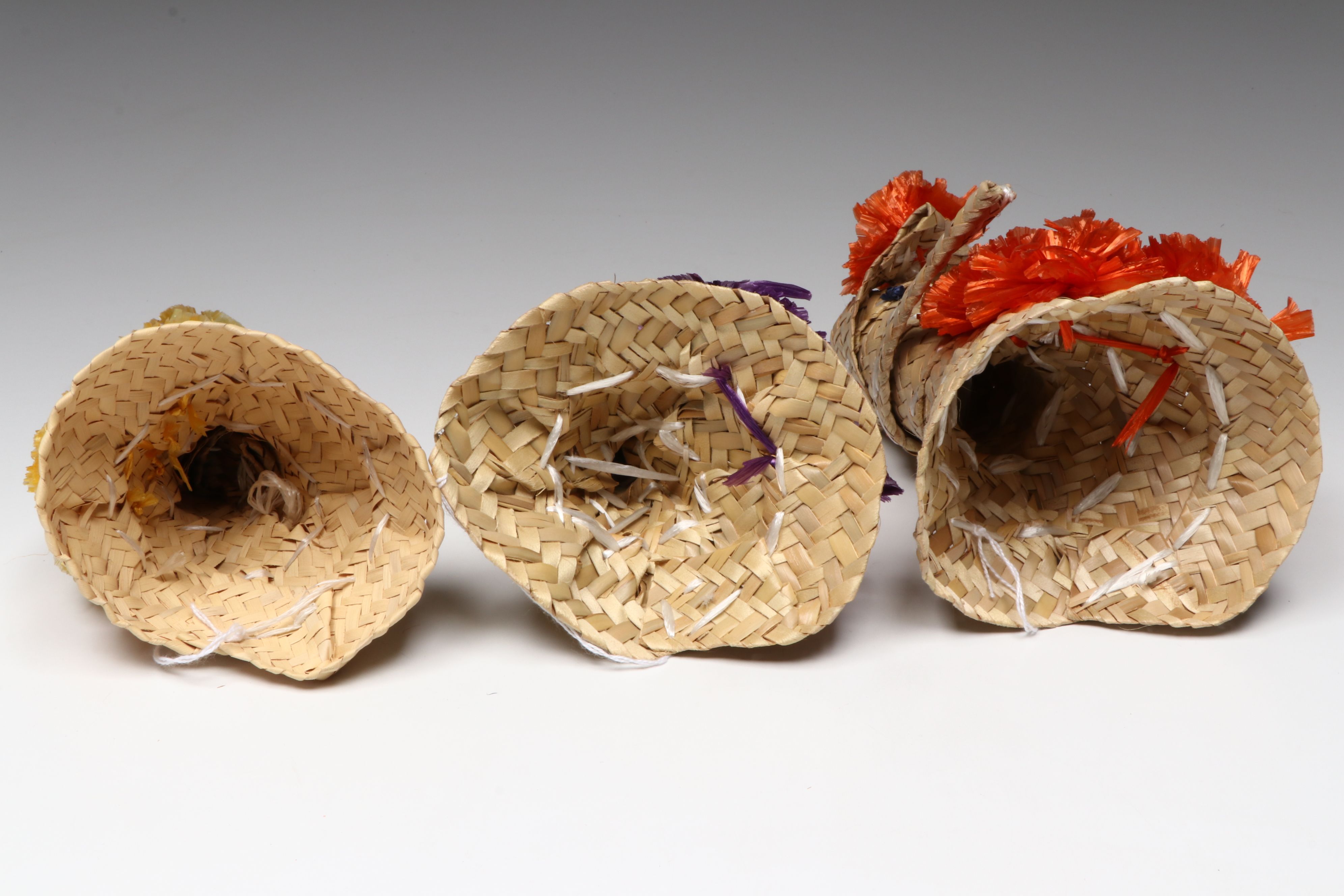 Bahamian Silver Palm and Rafia Dolls, 1980s