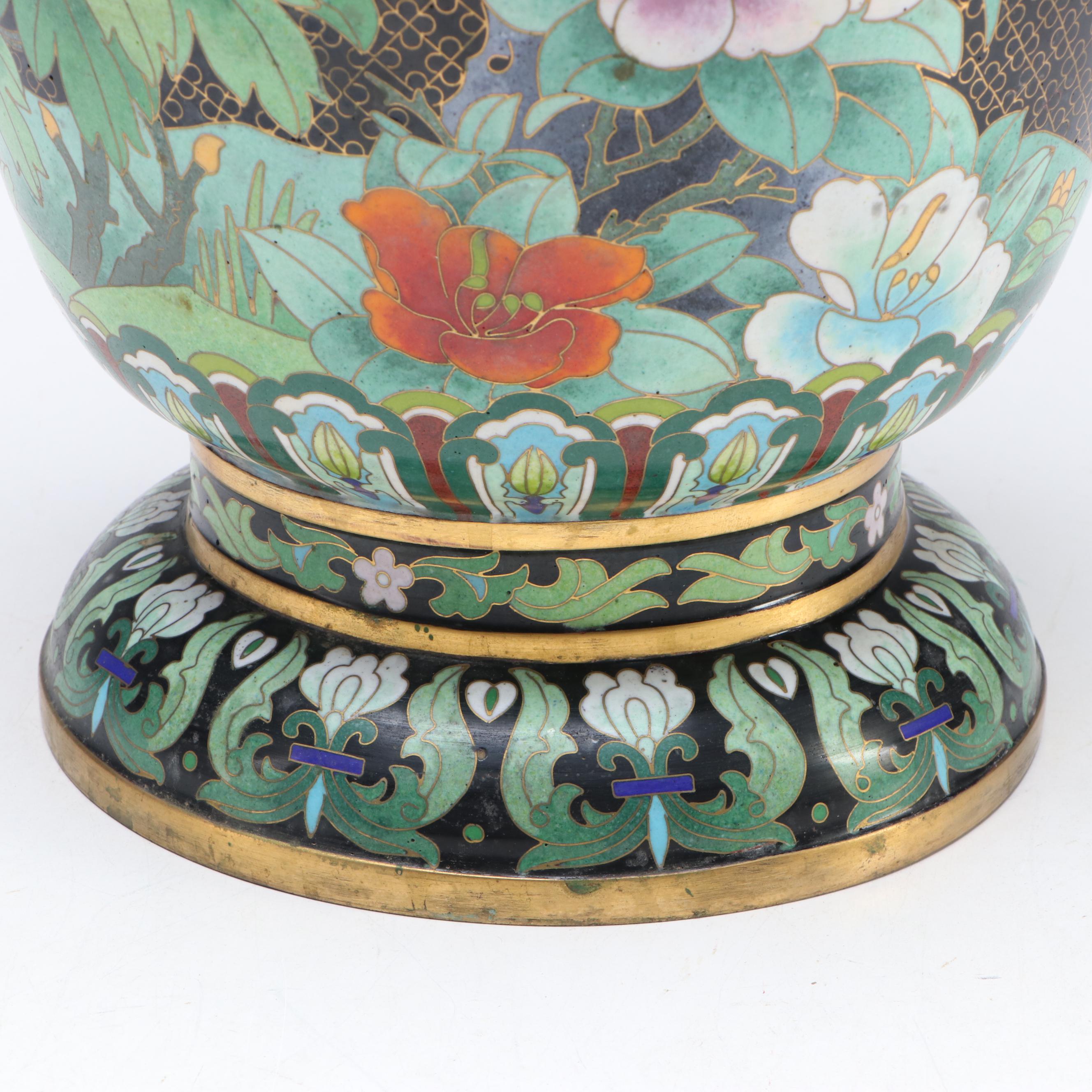 Chinese Floral Cloisonné Vase