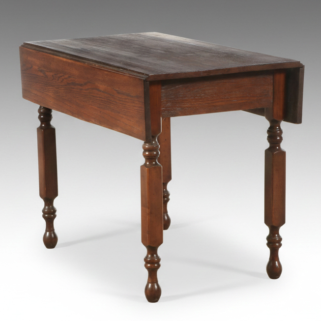American Sheraton Style Walnut Drop Leaf Table