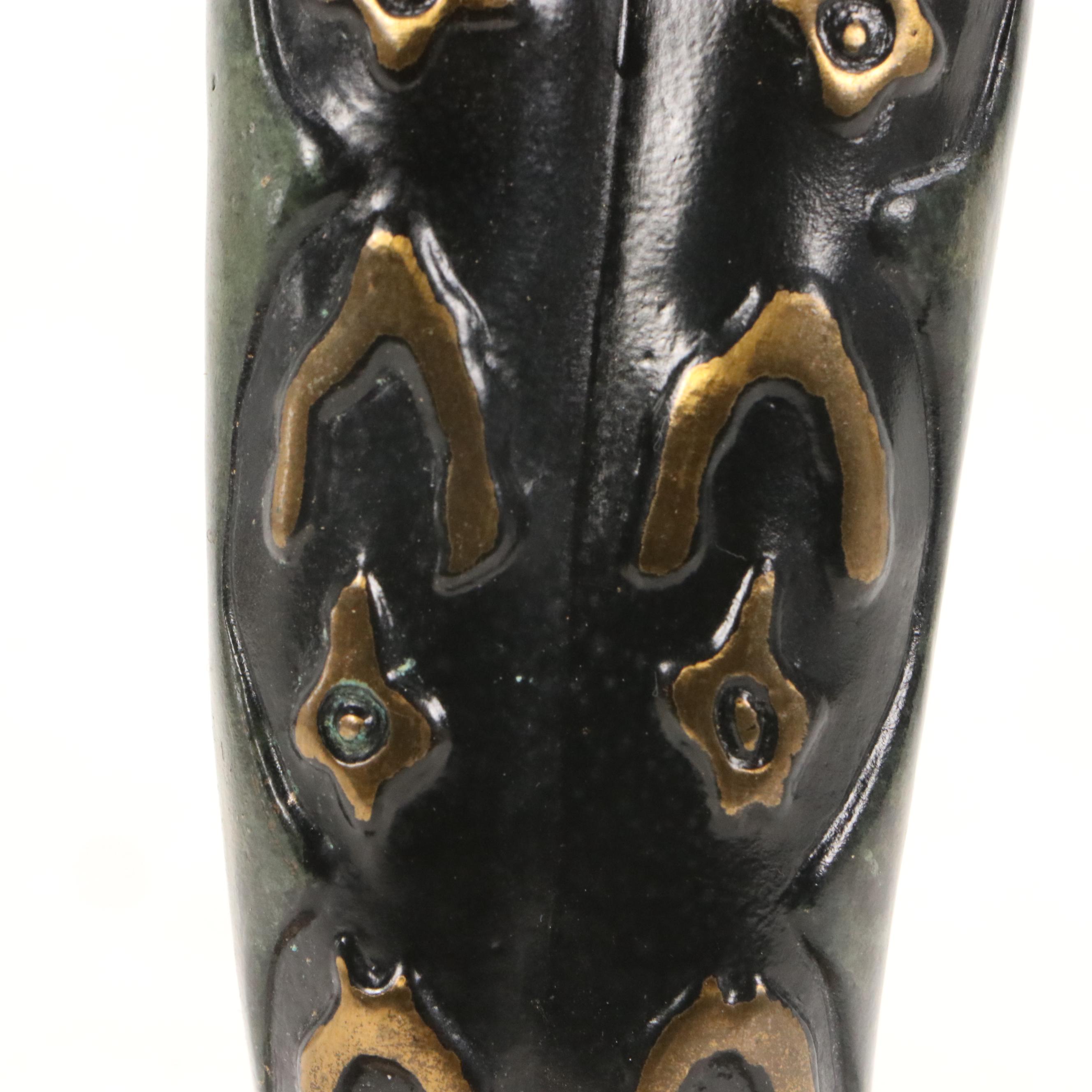 Erté Art Deco Style Bronze Sculpture of Snake Woman "La Jalousie," 1980