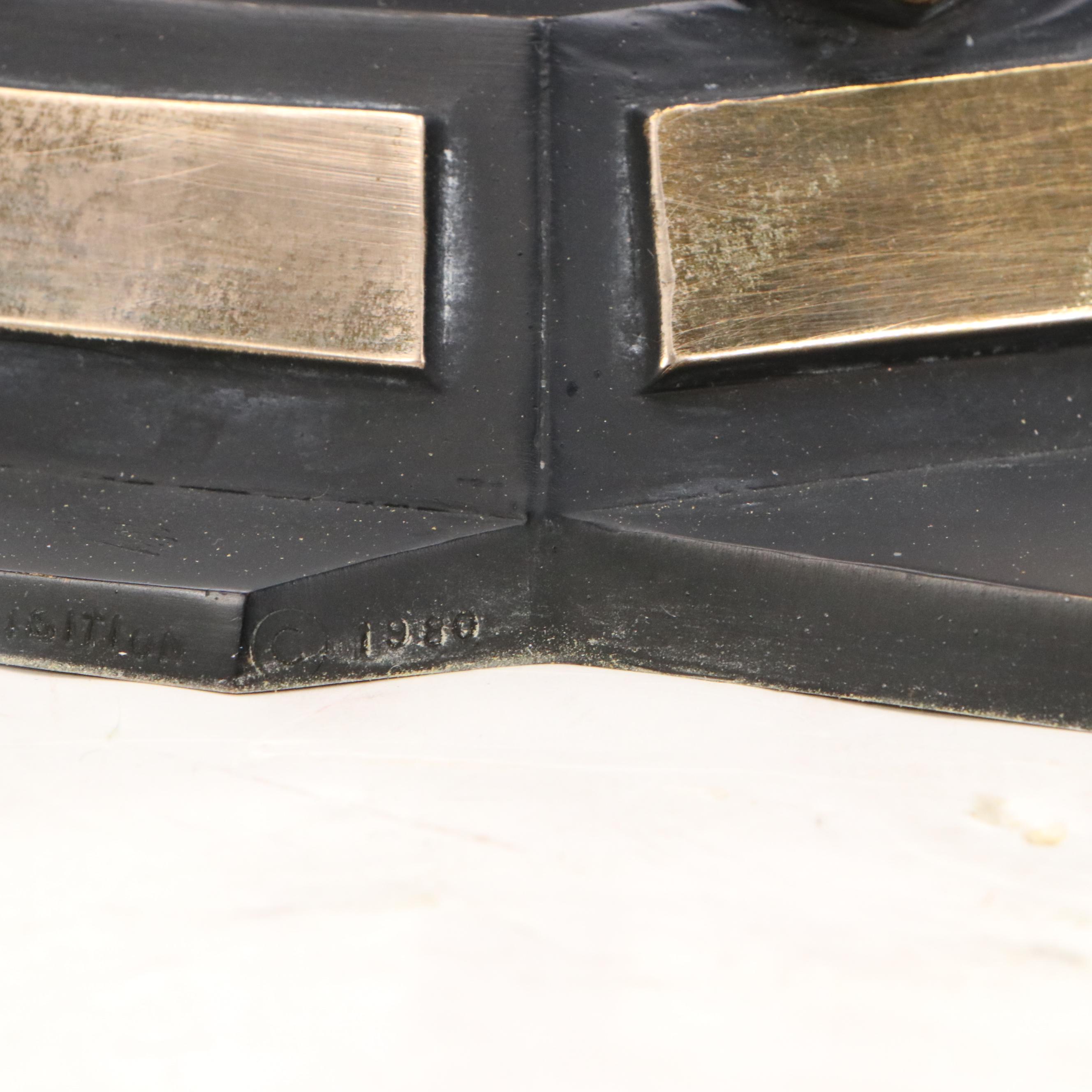 Erté Art Deco Style Bronze Sculpture of Snake Woman "La Jalousie," 1980