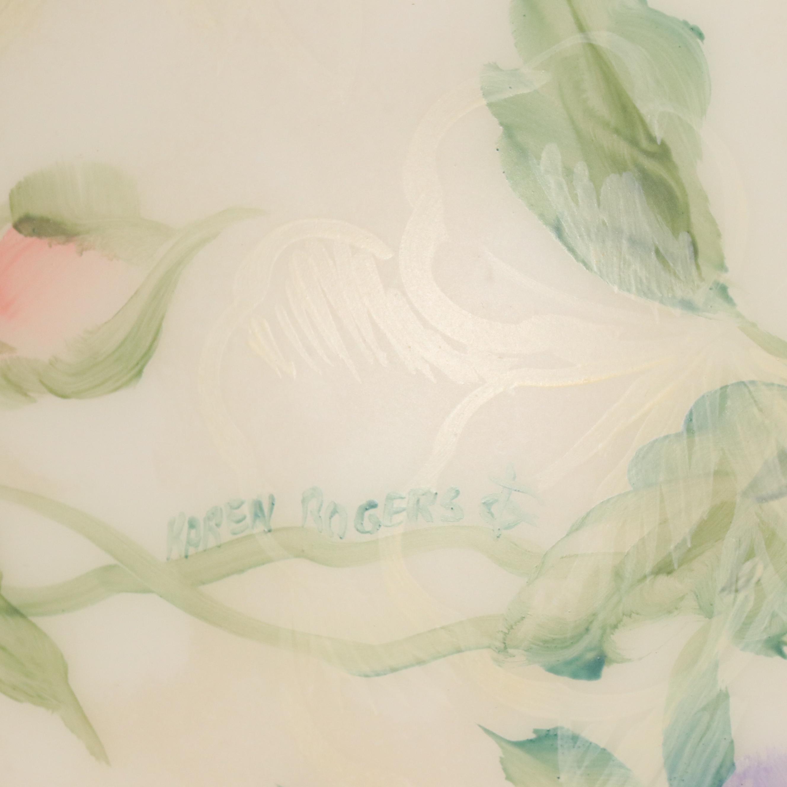 Karen Rogers Hand-Painted Gone with the Wind Style Parlor Lamp