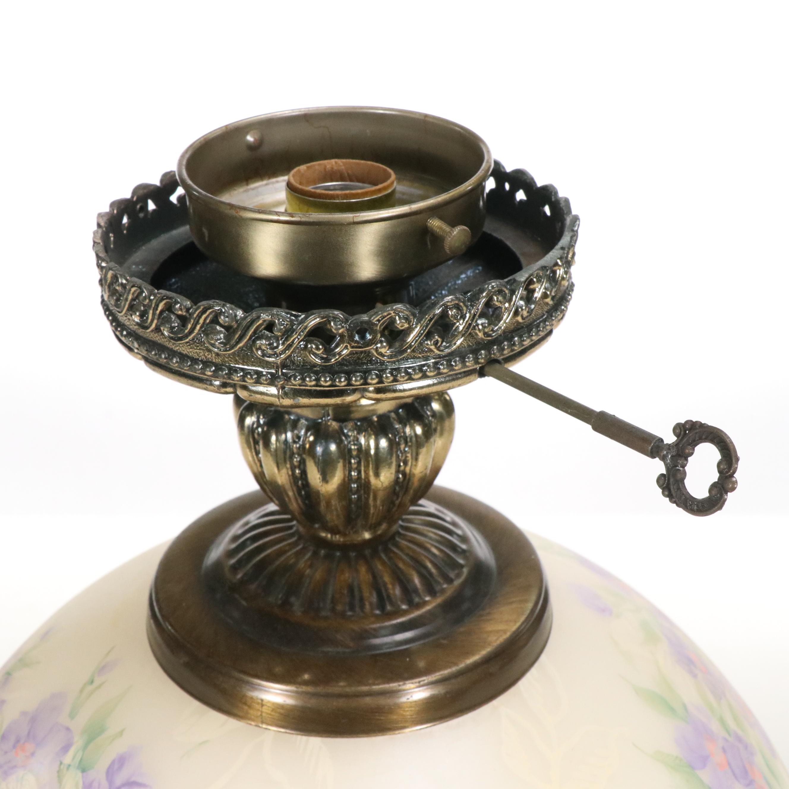 Karen Rogers Hand-Painted Gone with the Wind Style Parlor Lamp