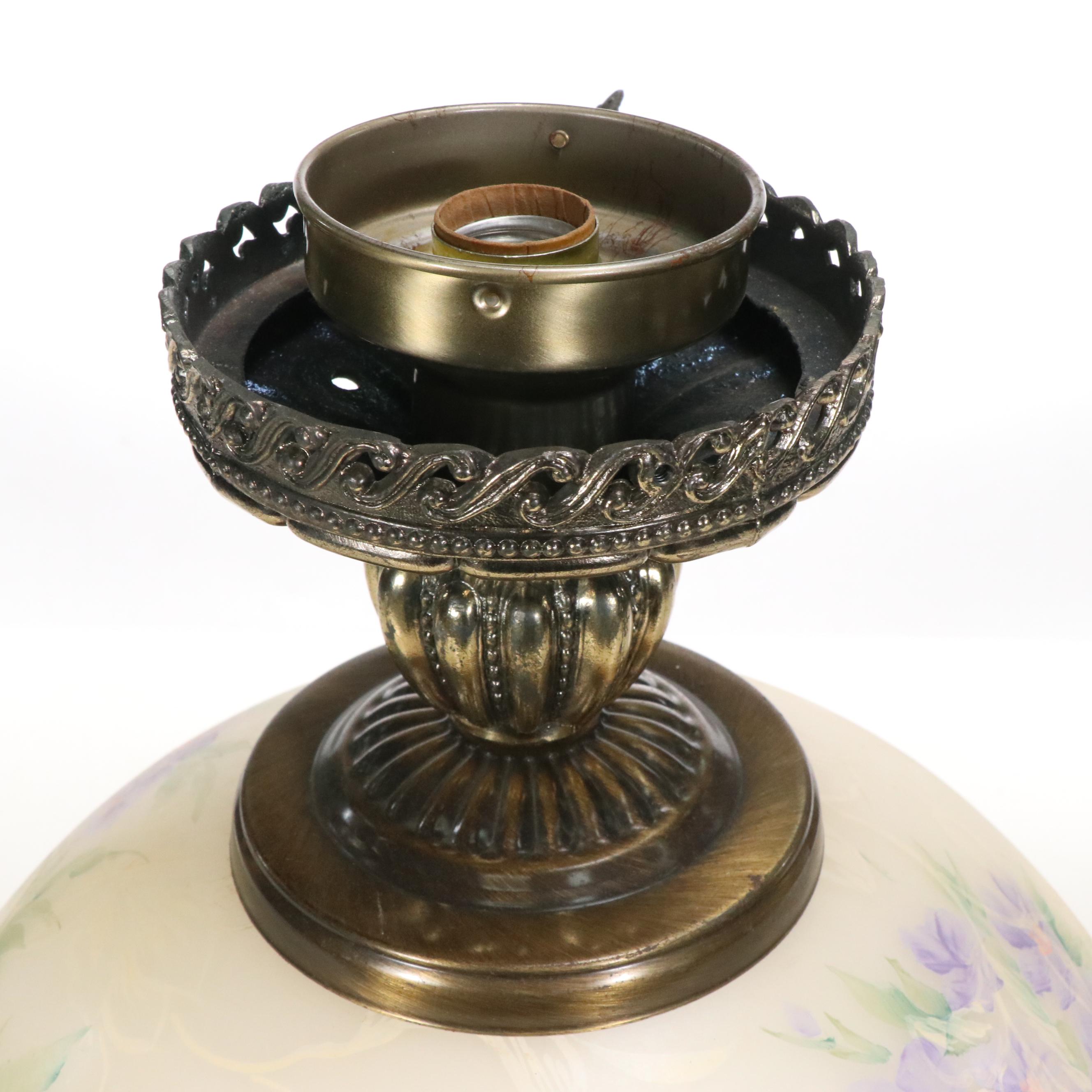 Karen Rogers Hand-Painted Gone with the Wind Style Parlor Lamp