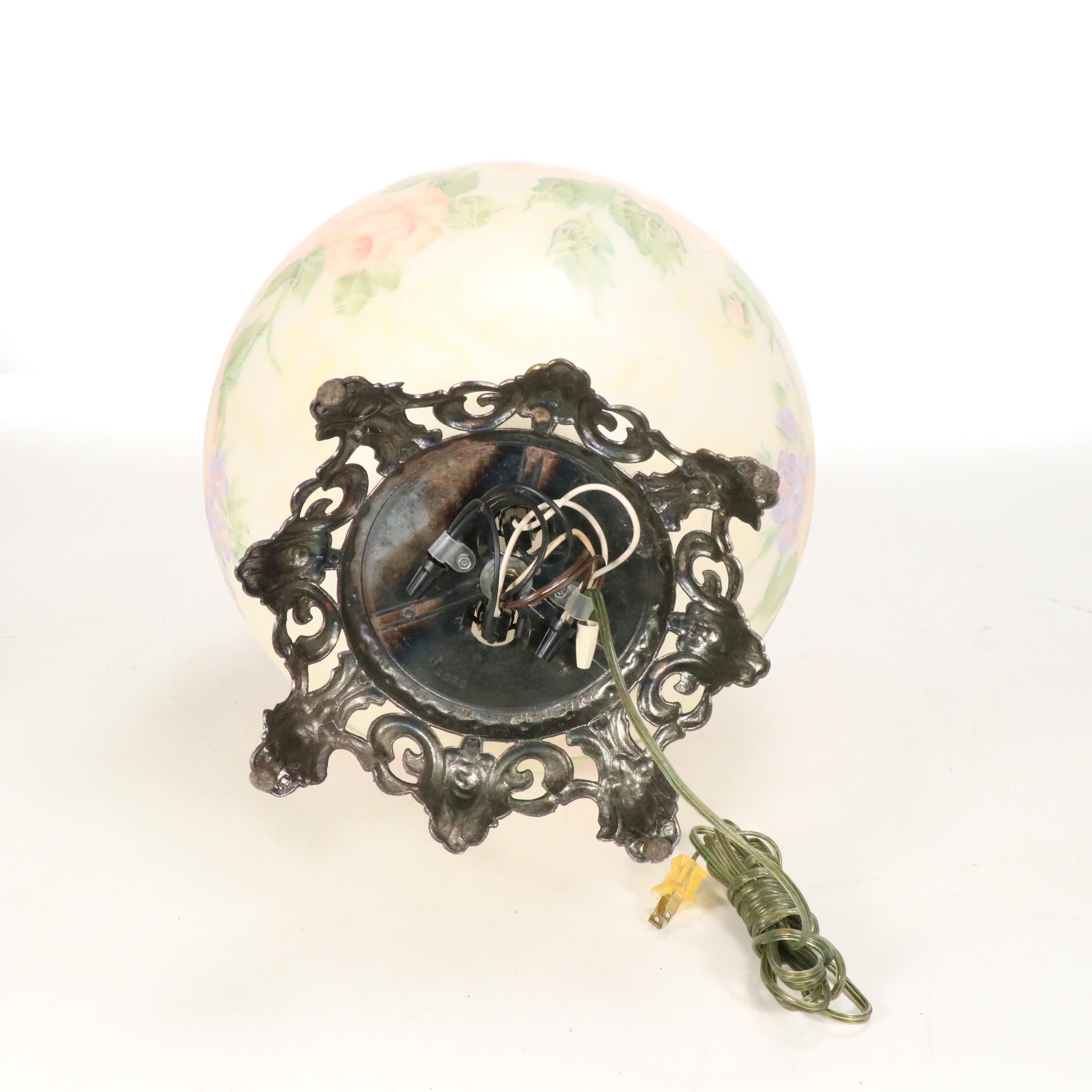 Karen Rogers Hand-Painted Gone with the Wind Style Parlor Lamp