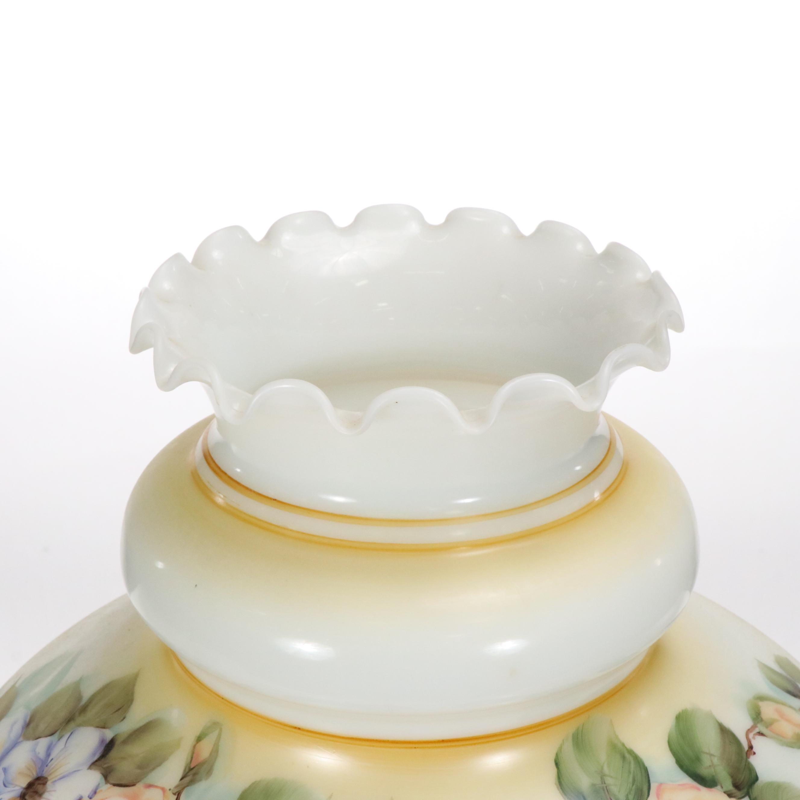 Karen Rogers Hand-Painted Glass Parlor Lamp