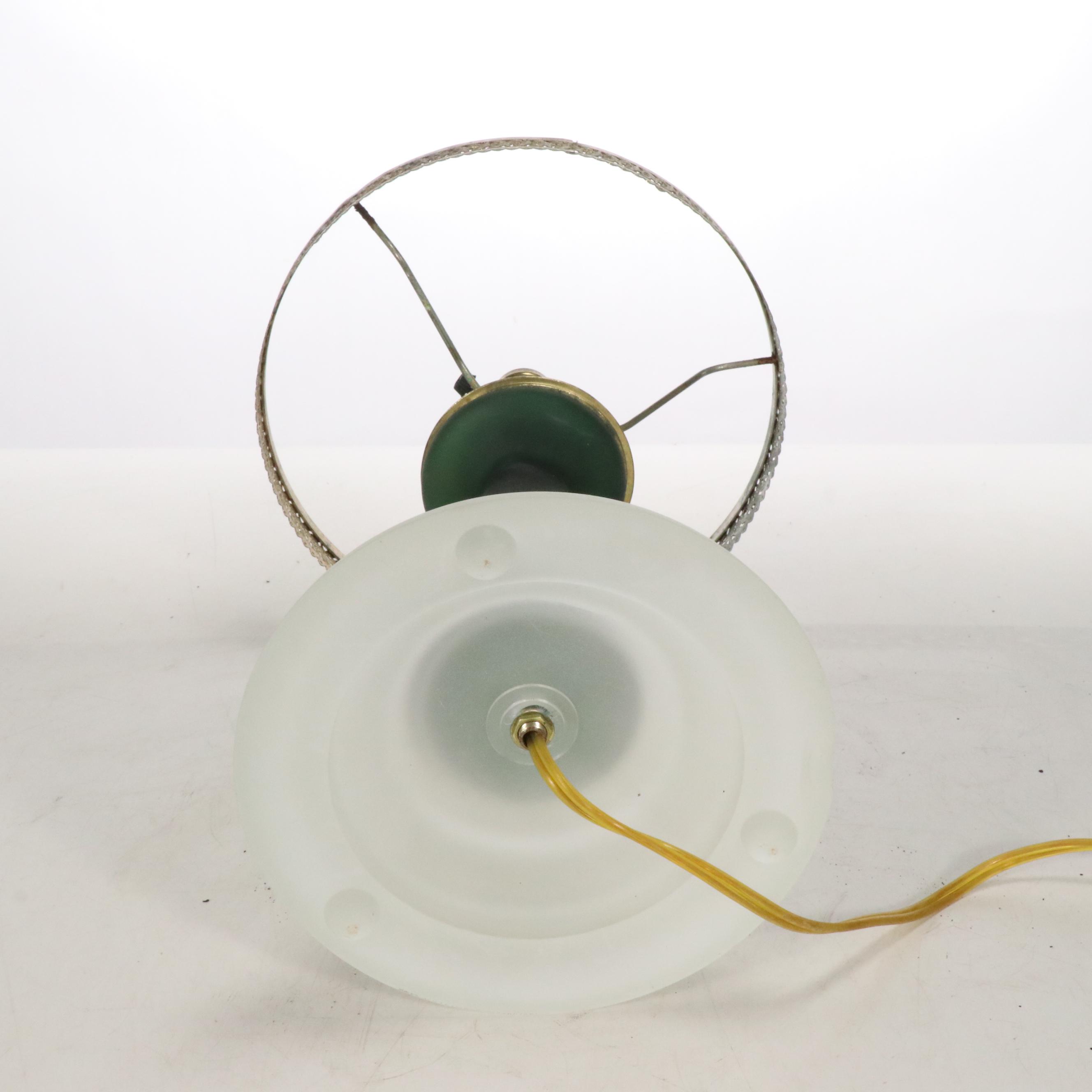 Karen Rogers Hand-Painted Glass Parlor Lamp