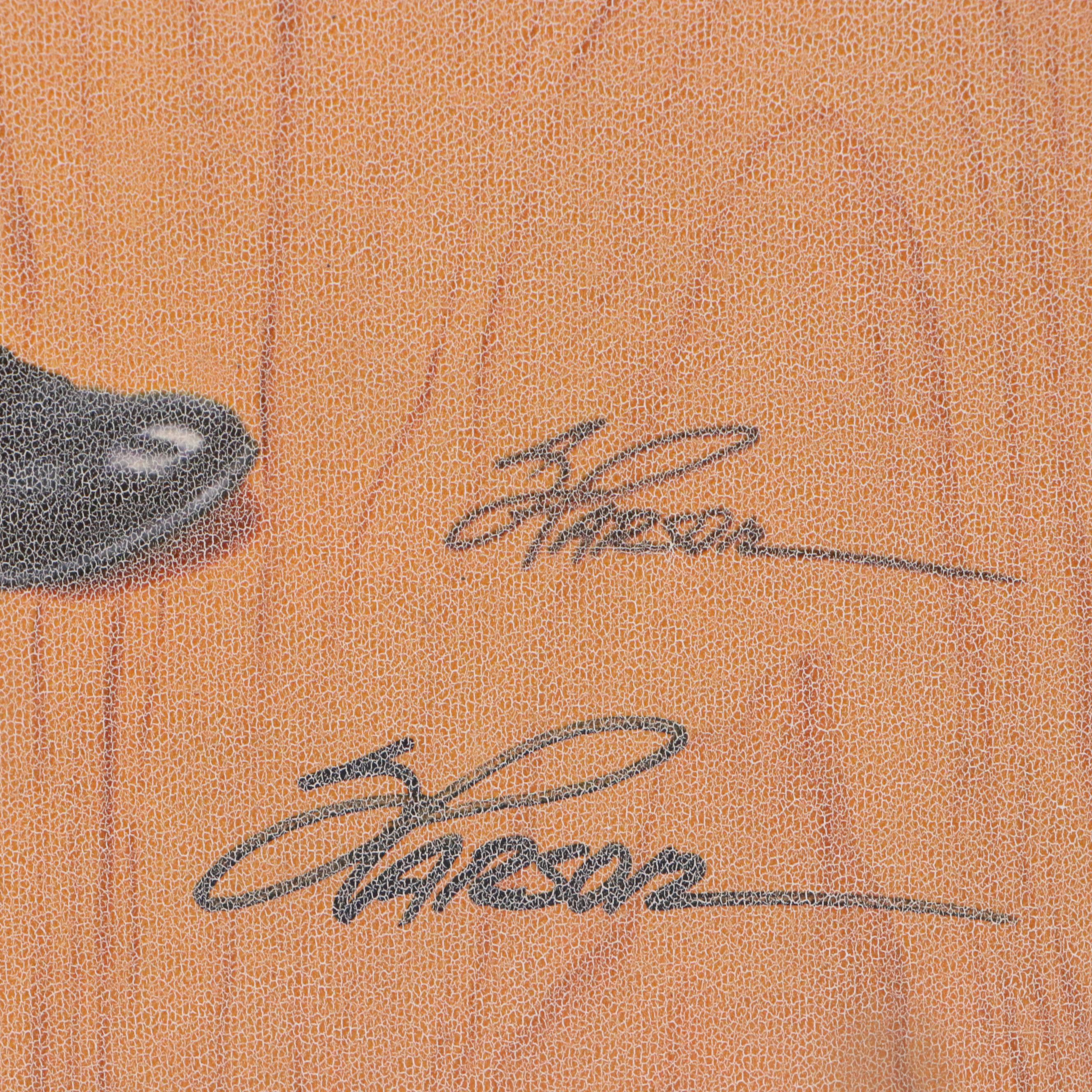 Tew Williams Signed "42 47 T.C." Limited Edition Triple Crown Canvas Print, JSA