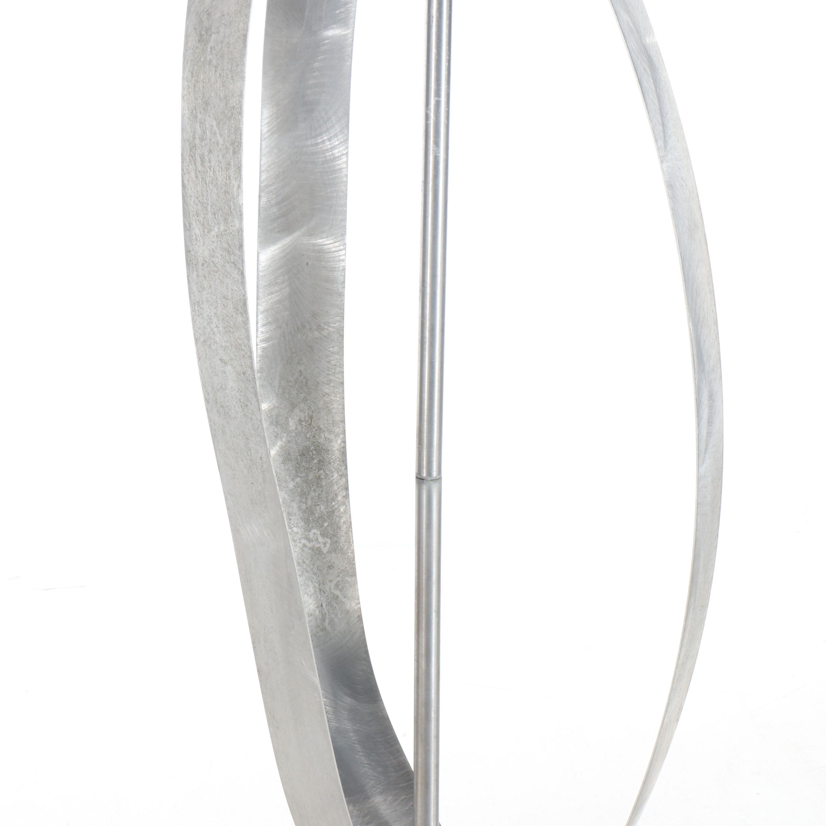 Jon Allen Abstract Aluminum Sculpture with Intersecting Curves, 2012