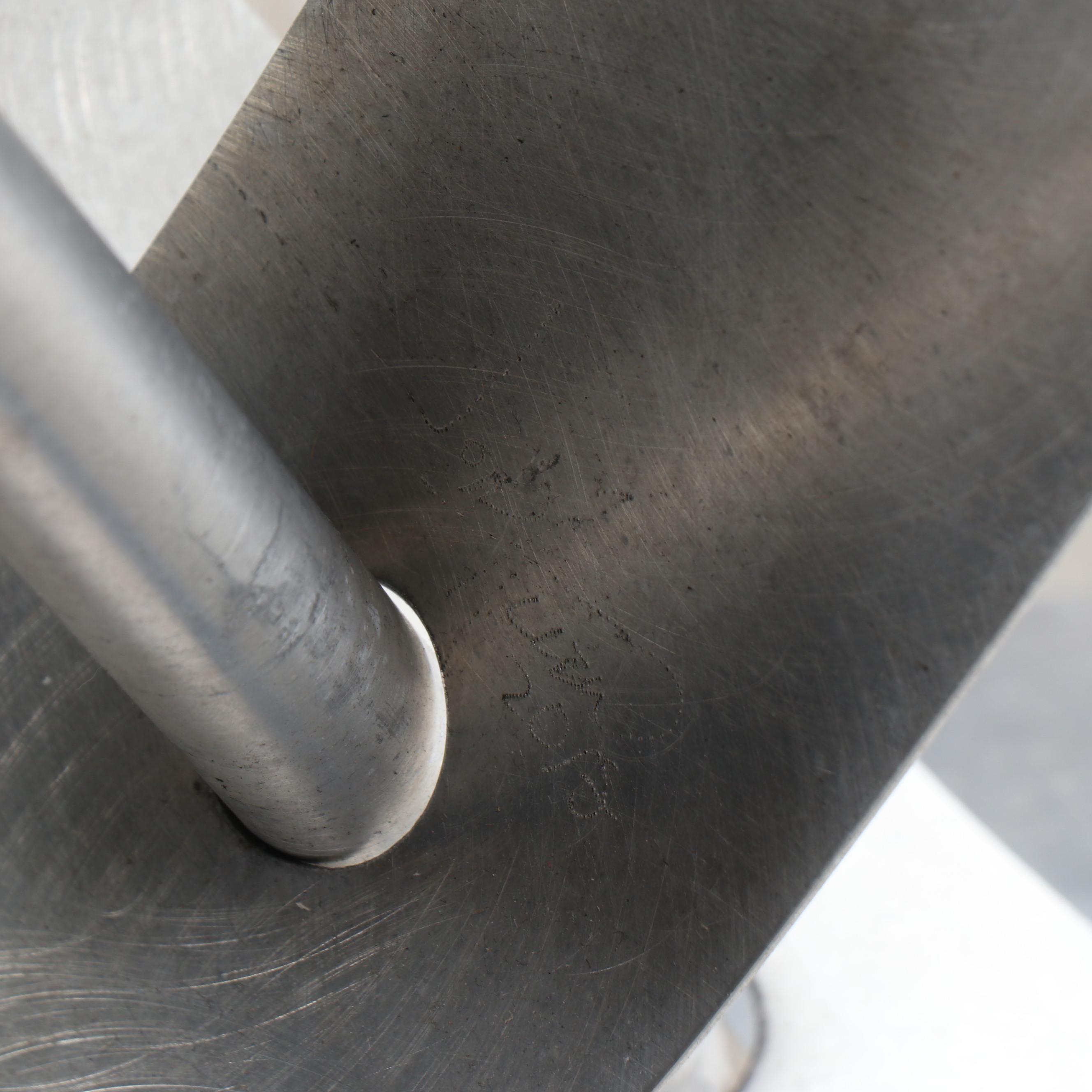 Jon Allen Abstract Aluminum Sculpture with Intersecting Curves, 2012