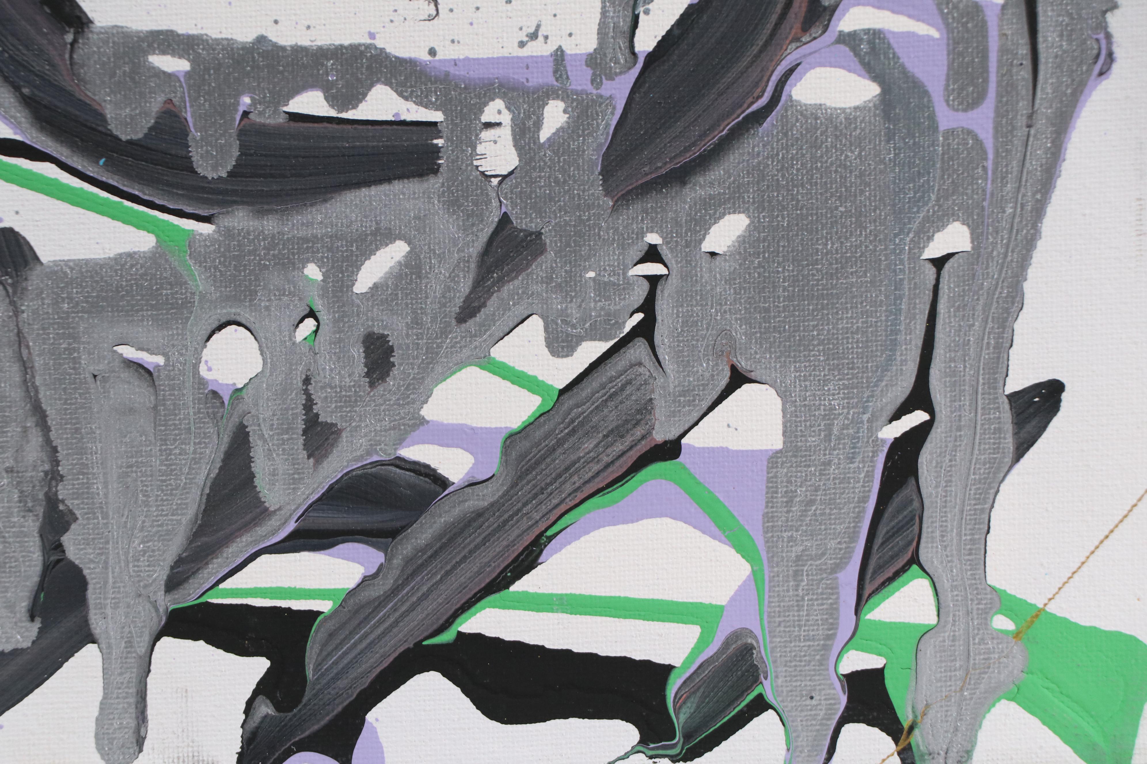 Bryson C. Abstract Face Acrylic Painting, Circa 2025