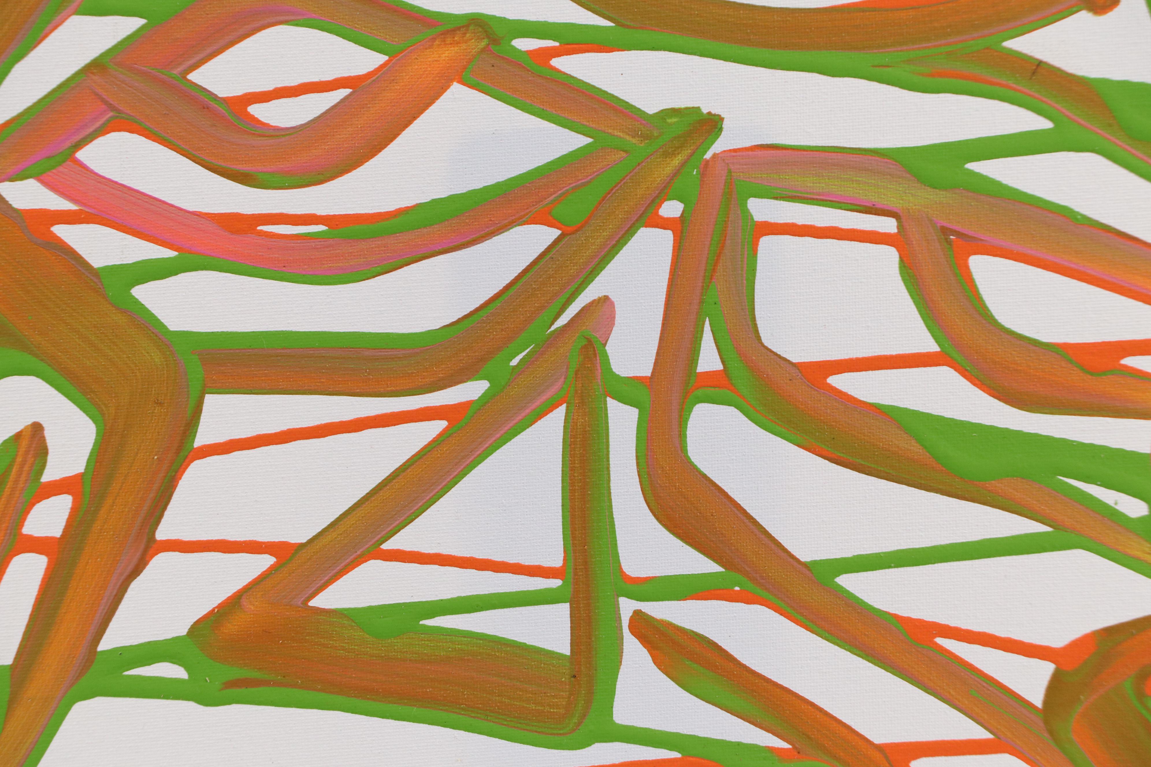 Bryson C. Abstract Face Acrylic Painting, Circa 2025