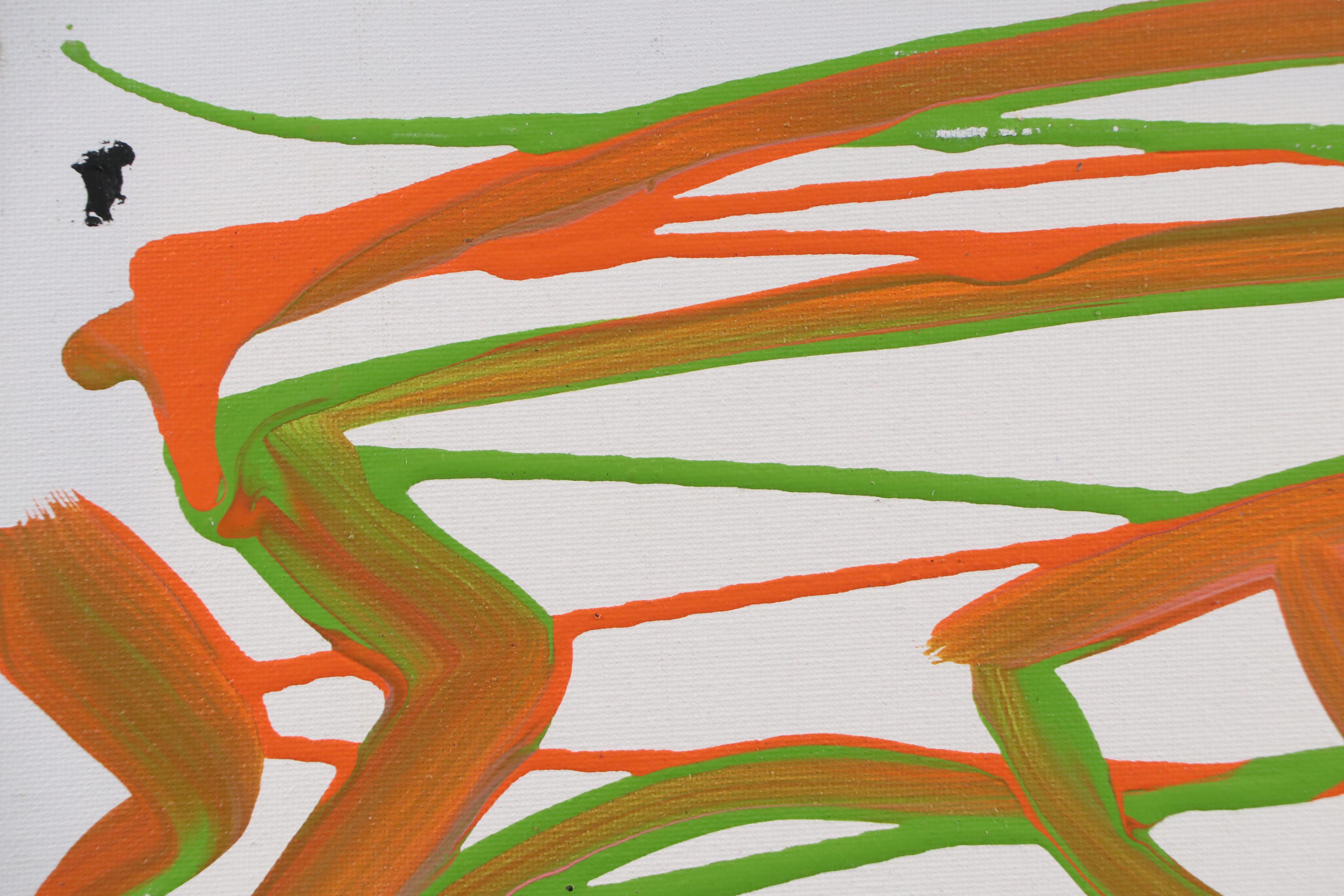 Bryson C. Abstract Face Acrylic Painting, Circa 2025