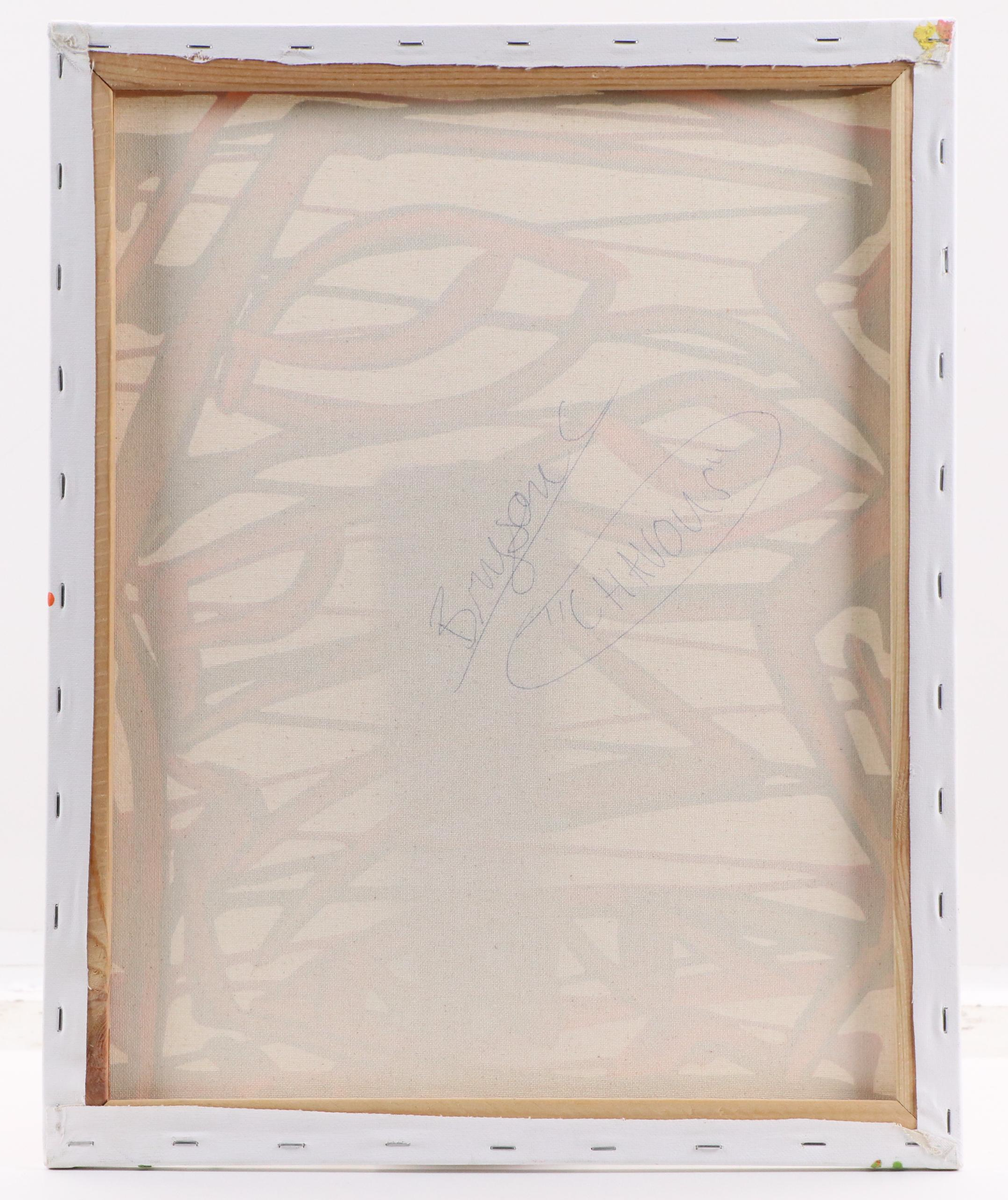 Bryson C. Abstract Face Acrylic Painting, Circa 2025