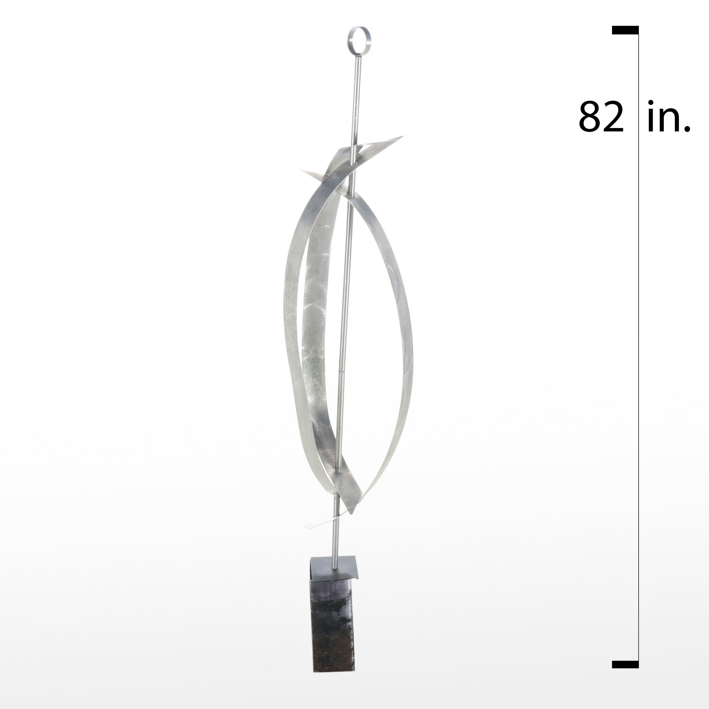 Jon Allen Abstract Aluminum Sculpture with Intersecting Curves, 2012