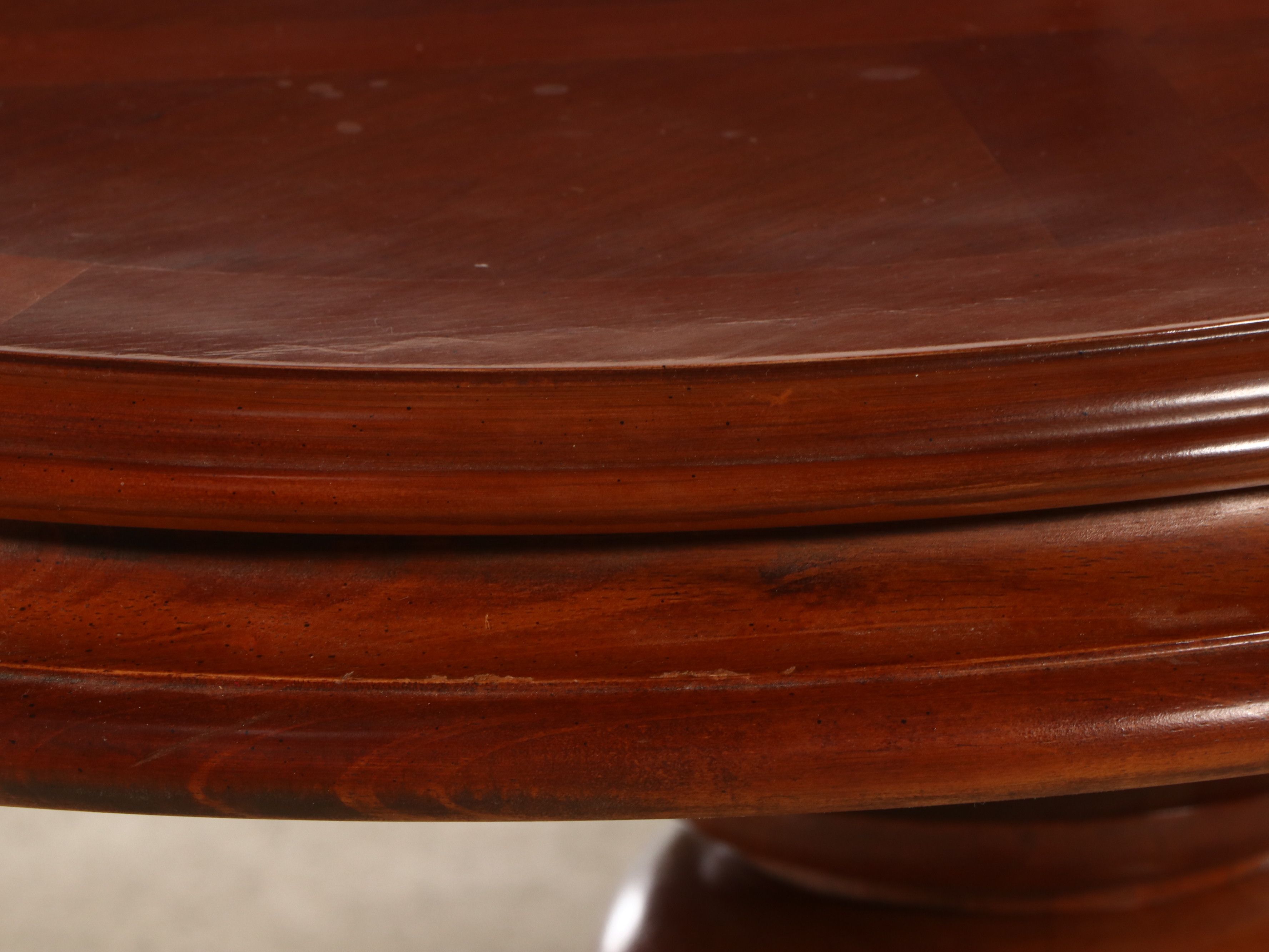 Seven Piece Chippendale Style Mahogany Finish Dining Set with Henry Link Chairs