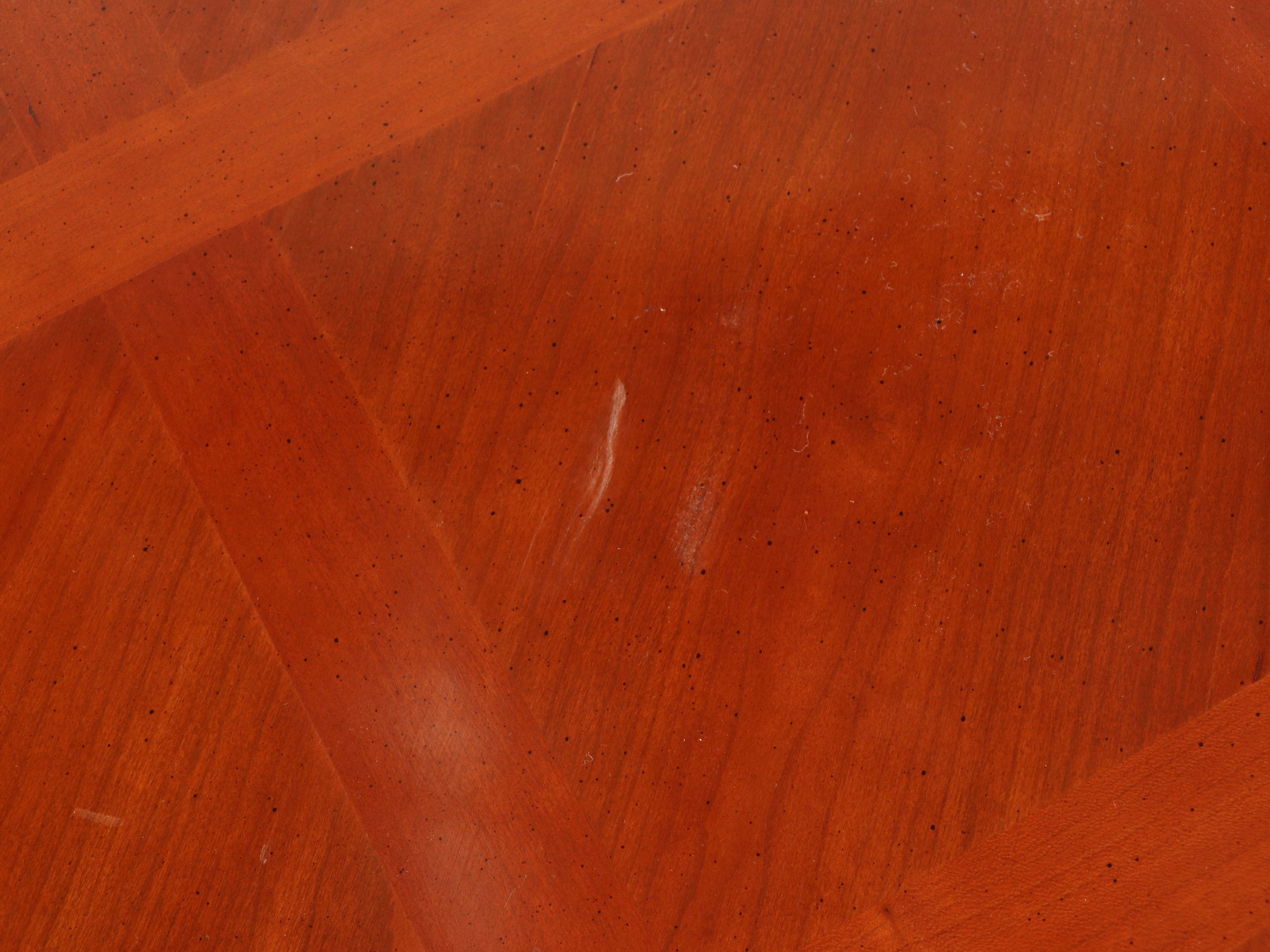 Seven Piece Chippendale Style Mahogany Finish Dining Set with Henry Link Chairs