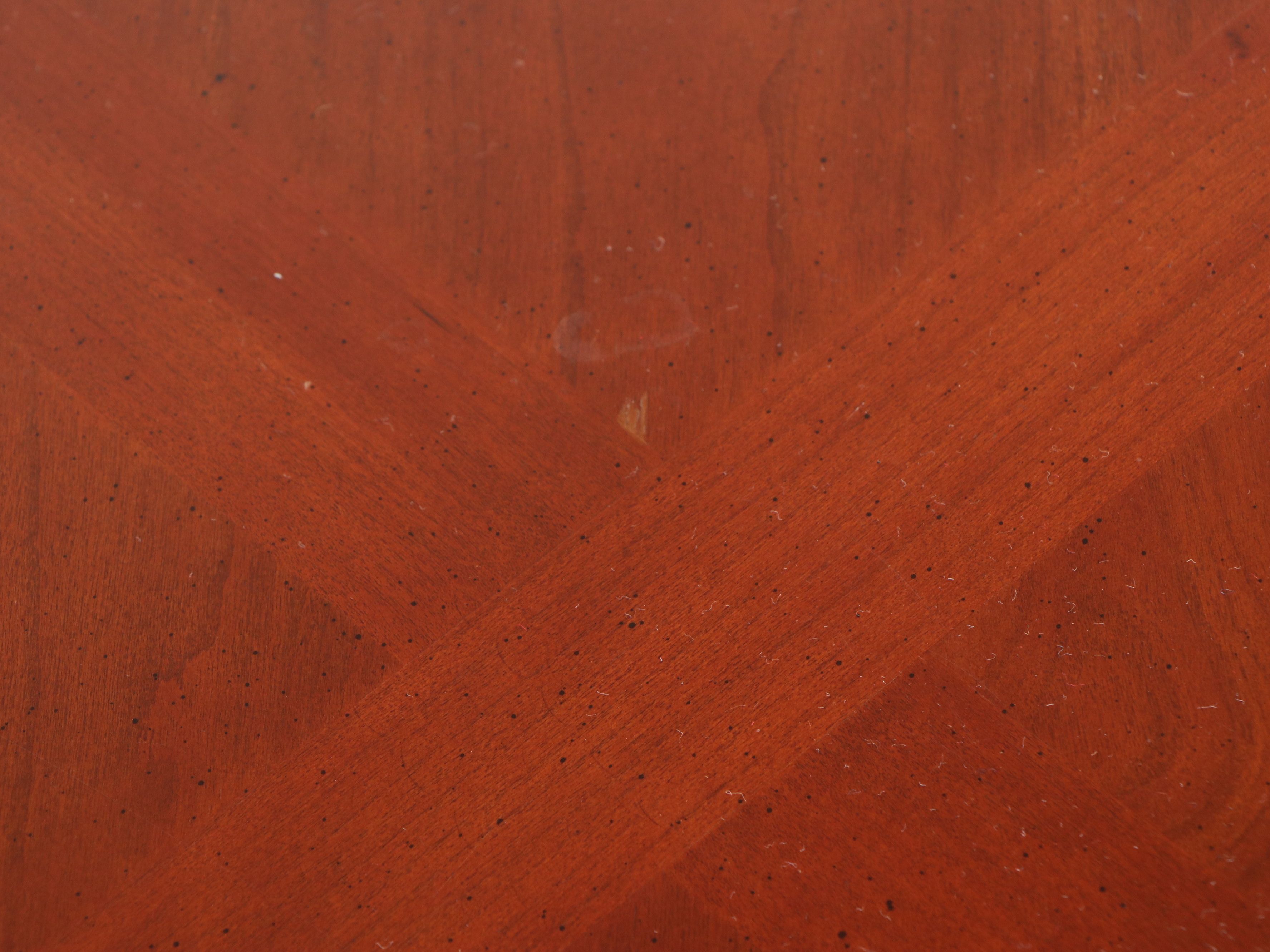 Seven Piece Chippendale Style Mahogany Finish Dining Set with Henry Link Chairs