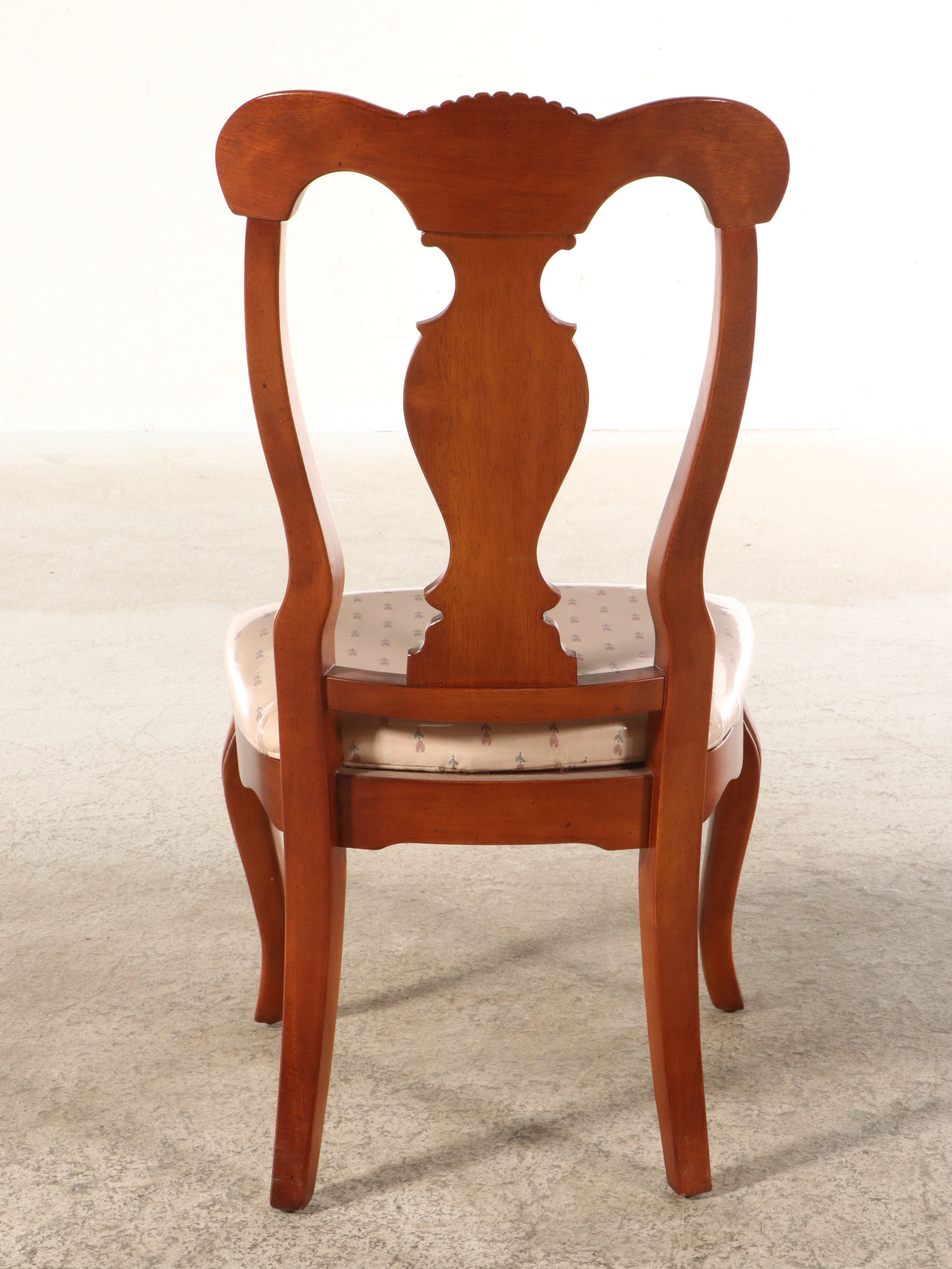 Seven Piece Chippendale Style Mahogany Finish Dining Set with Henry Link Chairs