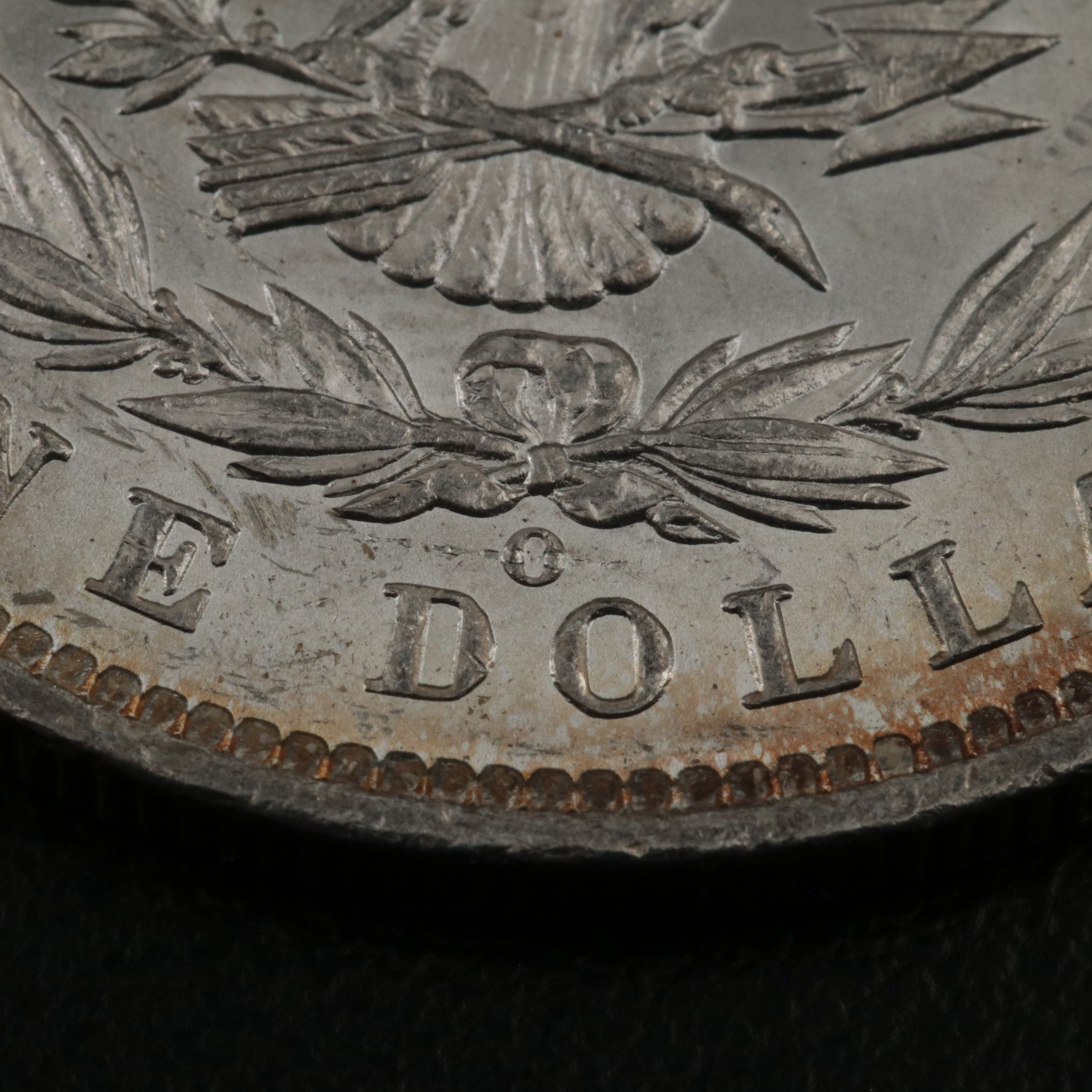 Five 1885-O Uncirculated Morgan Silver Dollars