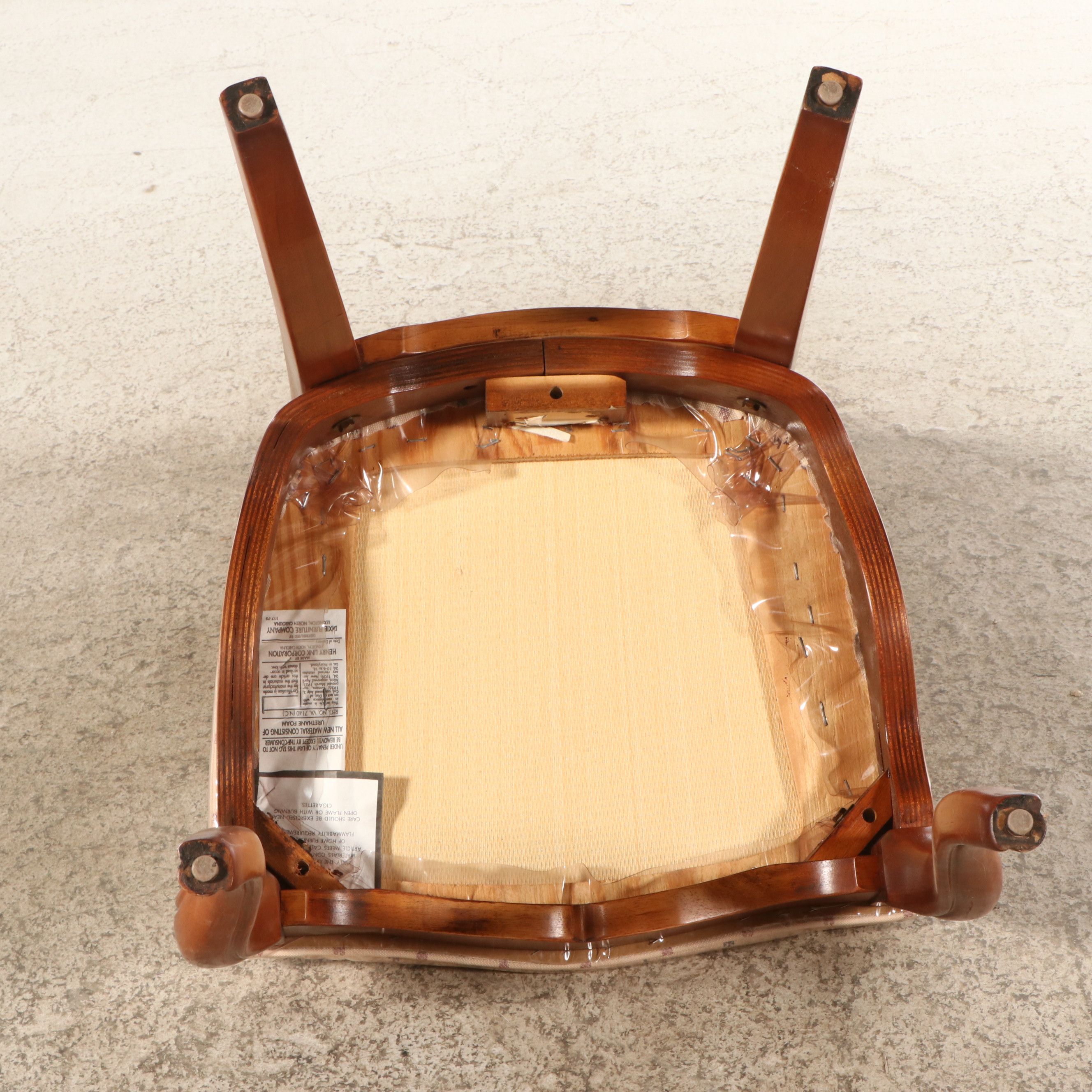 Seven Piece Chippendale Style Mahogany Finish Dining Set with Henry Link Chairs