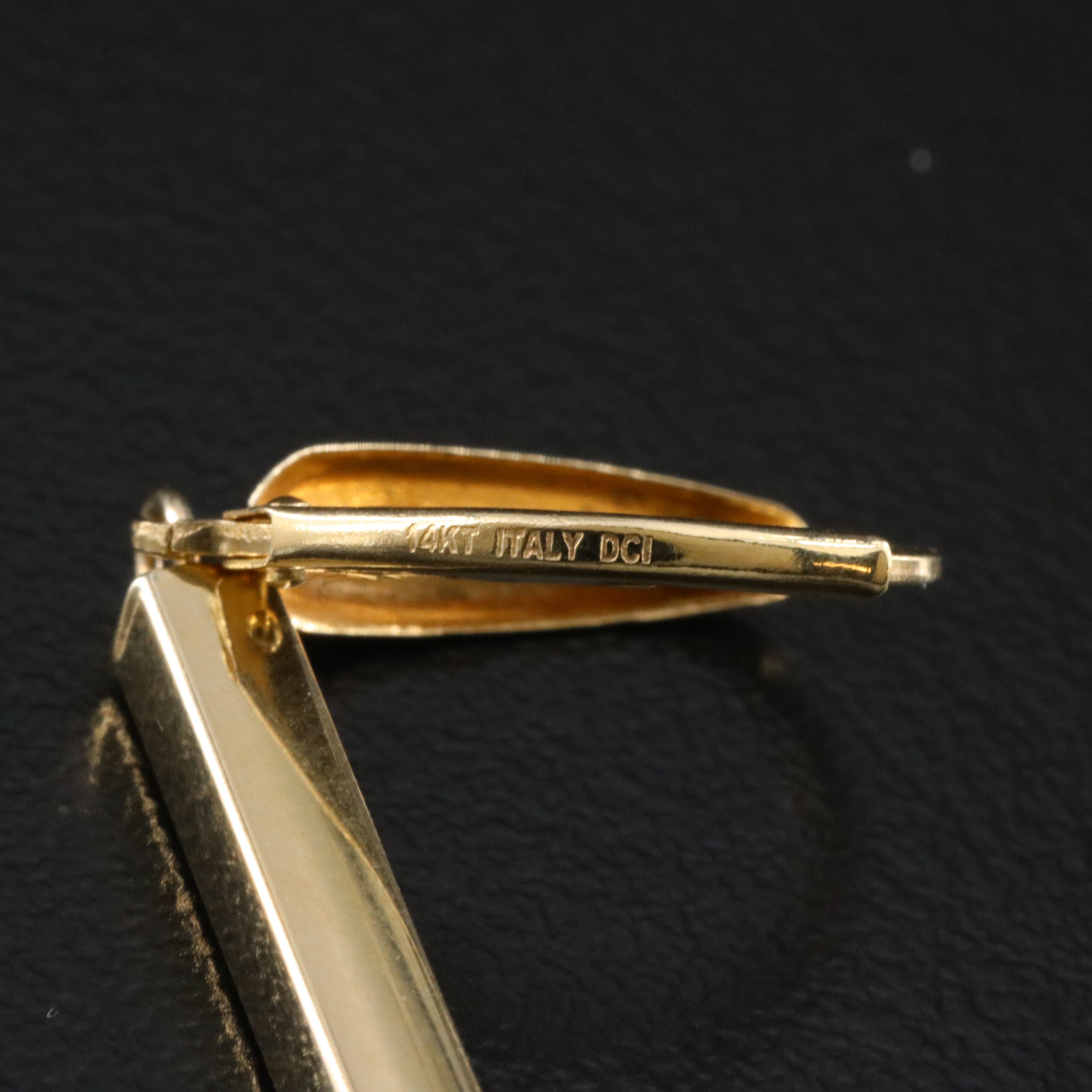 14K Bar Drop Earrings