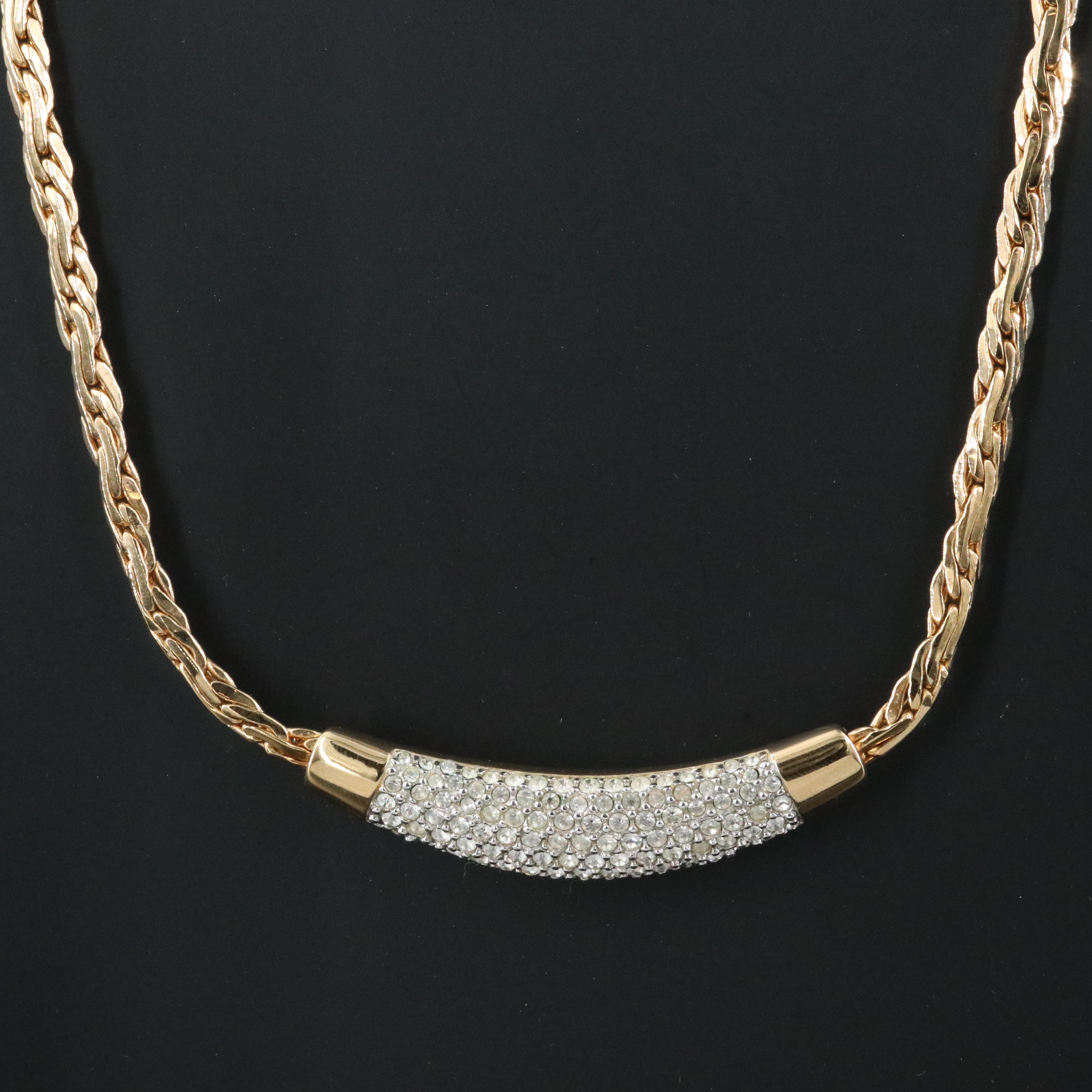 Swarovski Pavé Crystal Rhinestone Necklace