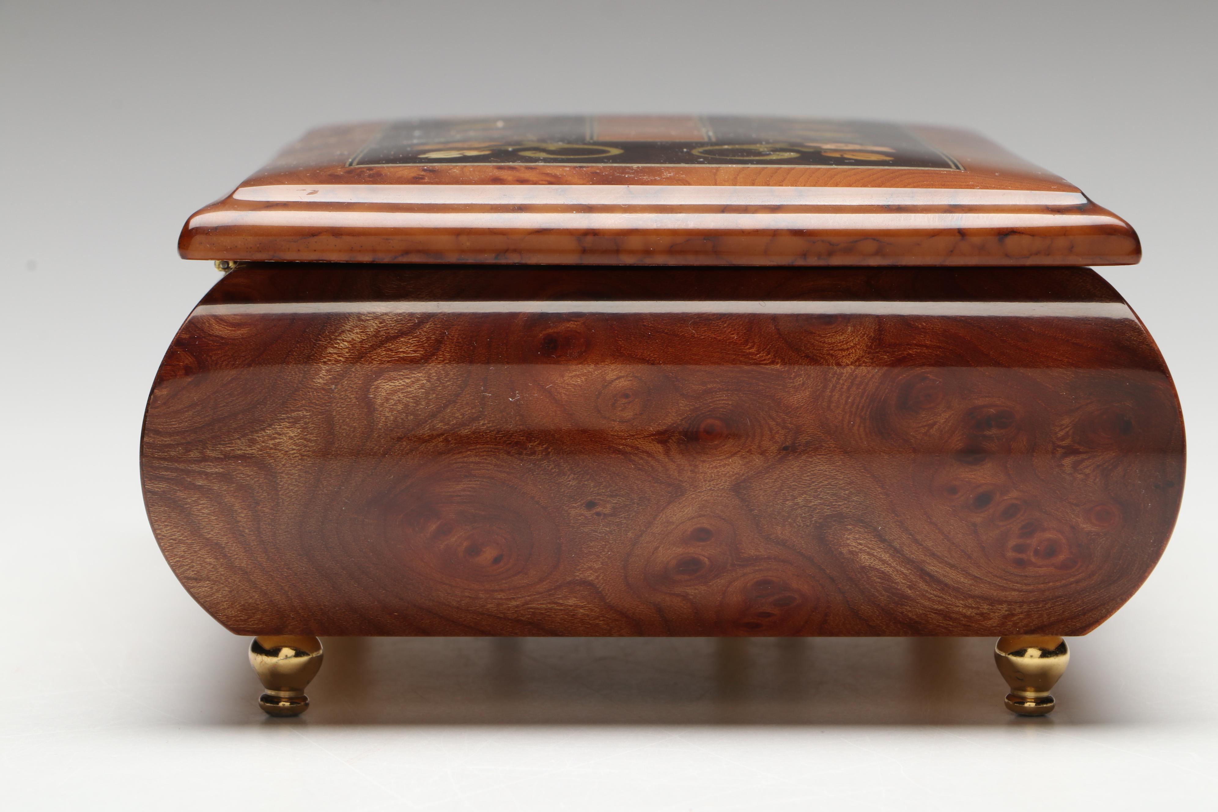 Porter "Unforgettable" Italian Inlaid Wooden Music Box