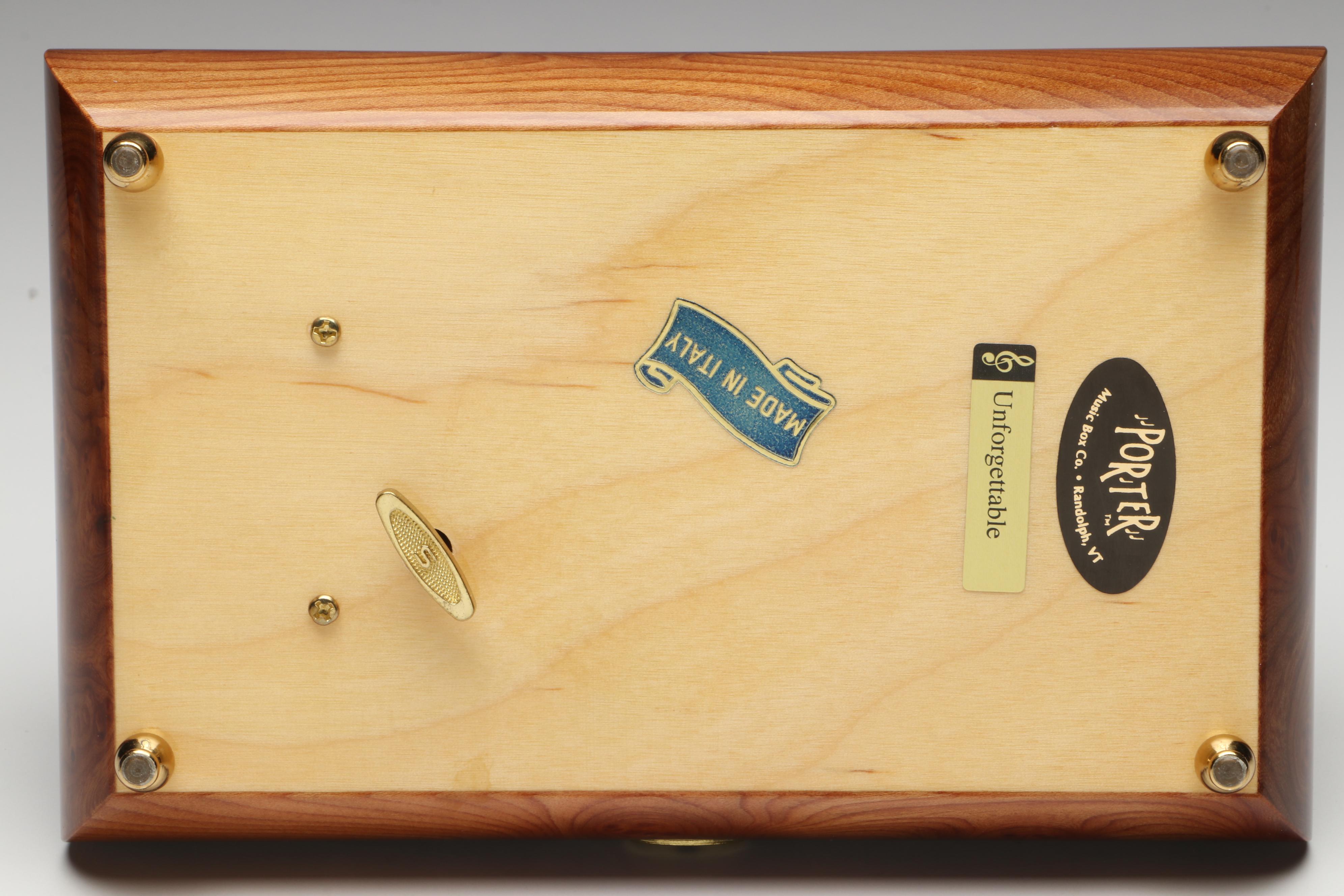 Porter "Unforgettable" Italian Inlaid Wooden Music Box